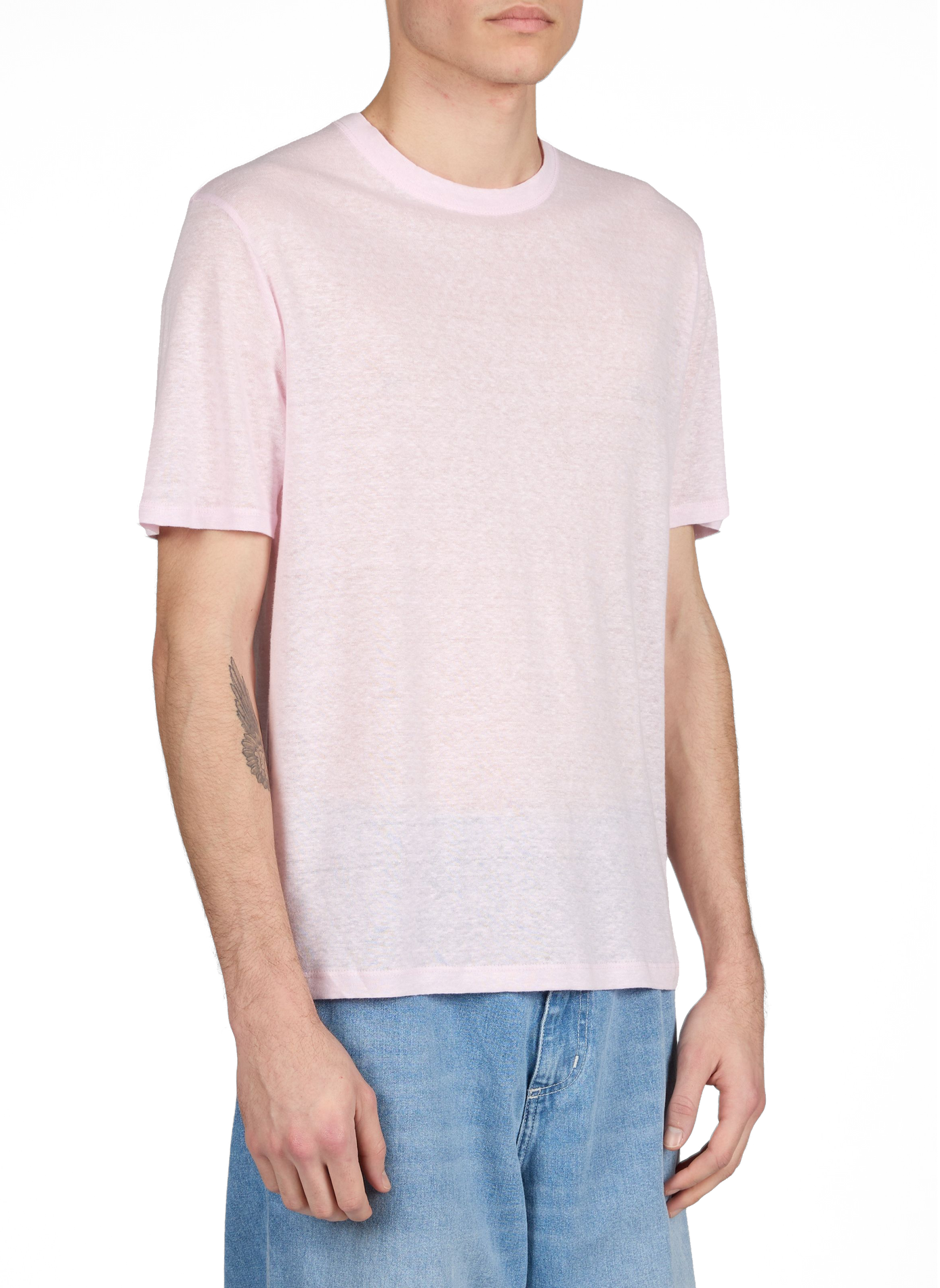 T-shirt droit en lin  OFFICINE GENERALE Rose