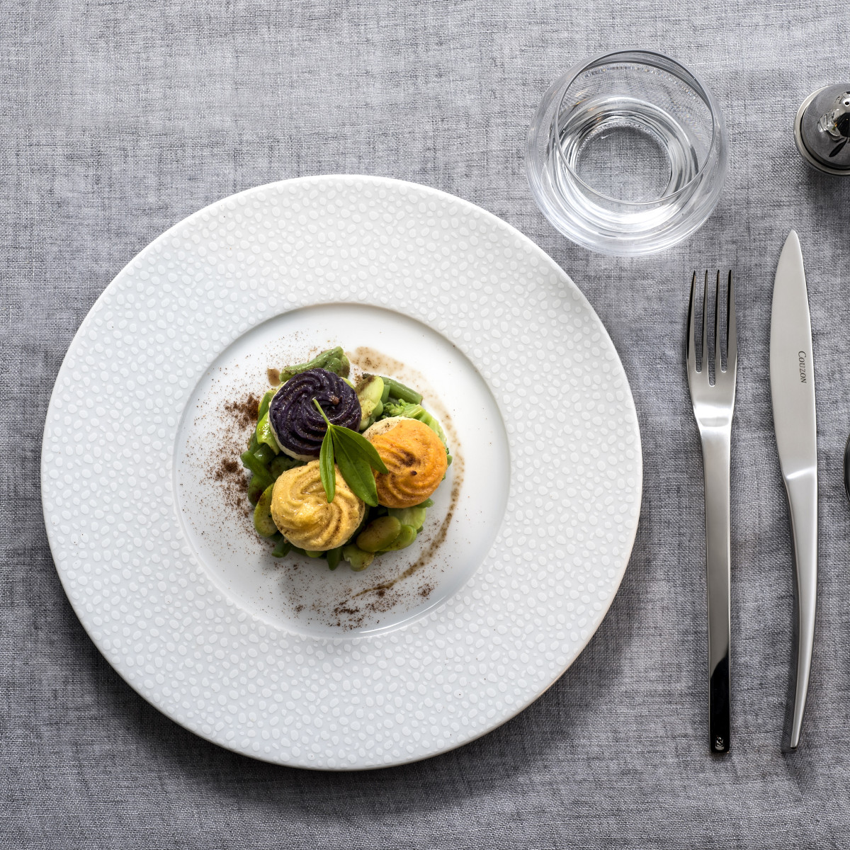 Baghera blanc - assiette de présentation 29cm (lot de 6) MEDARD DE NOBLAT Blanc