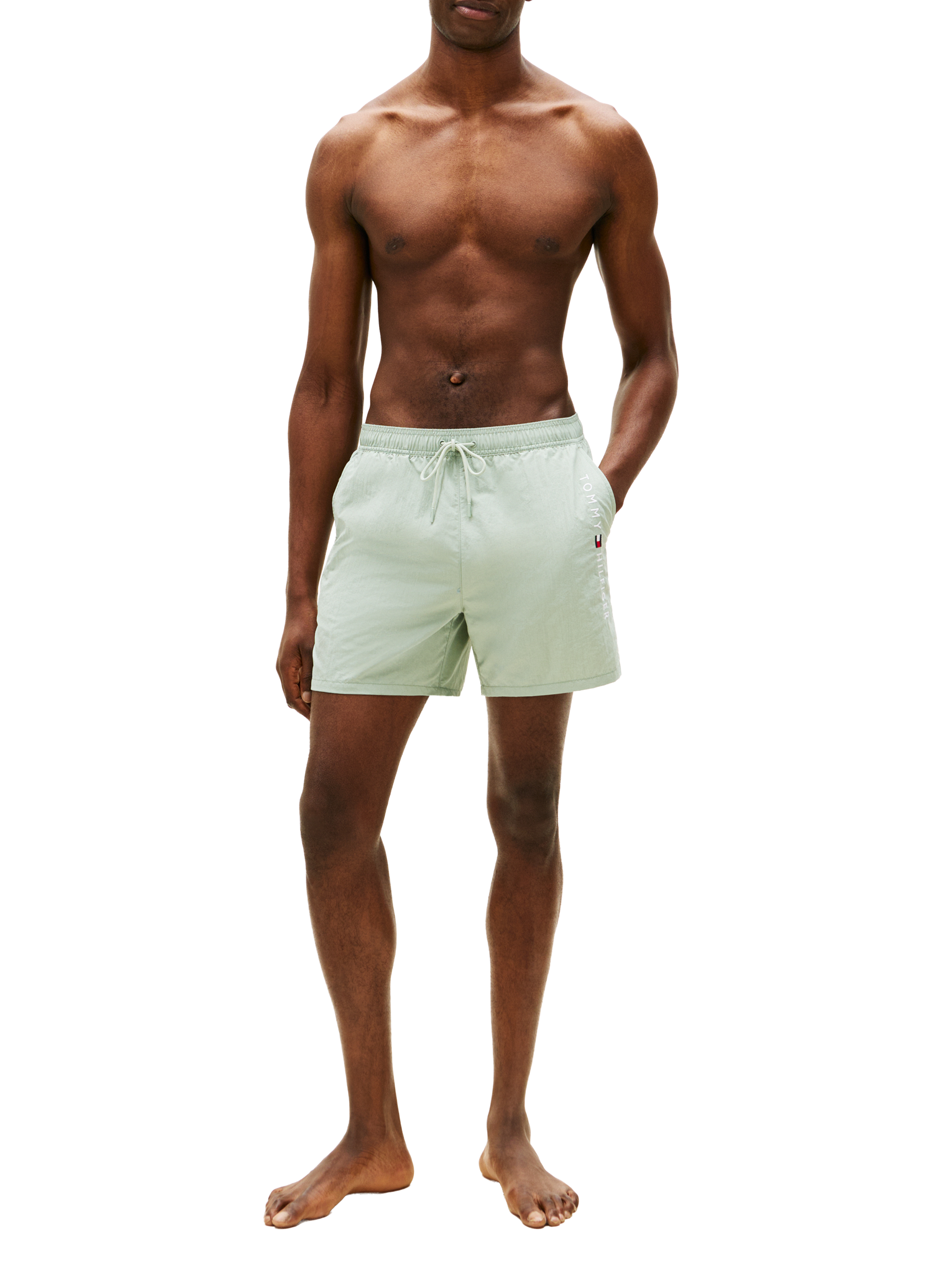 Short de bain à logo TOMMY HILFIGER Vert