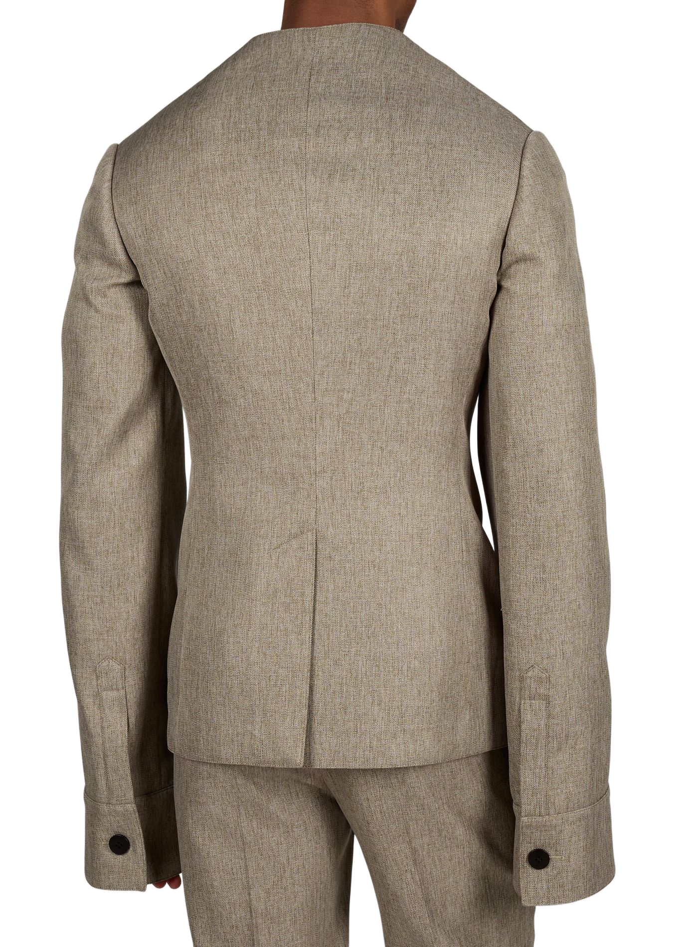 Tweed jacket with round collar SEAN SUEN Grey