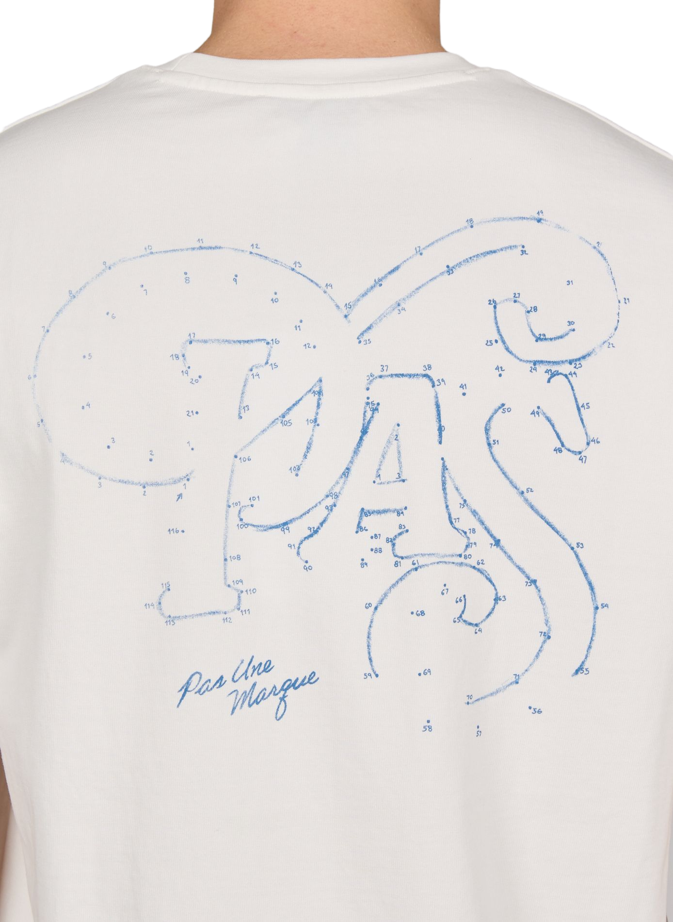 Oversized printed cotton T-shirt PAS UNE MARQUE White