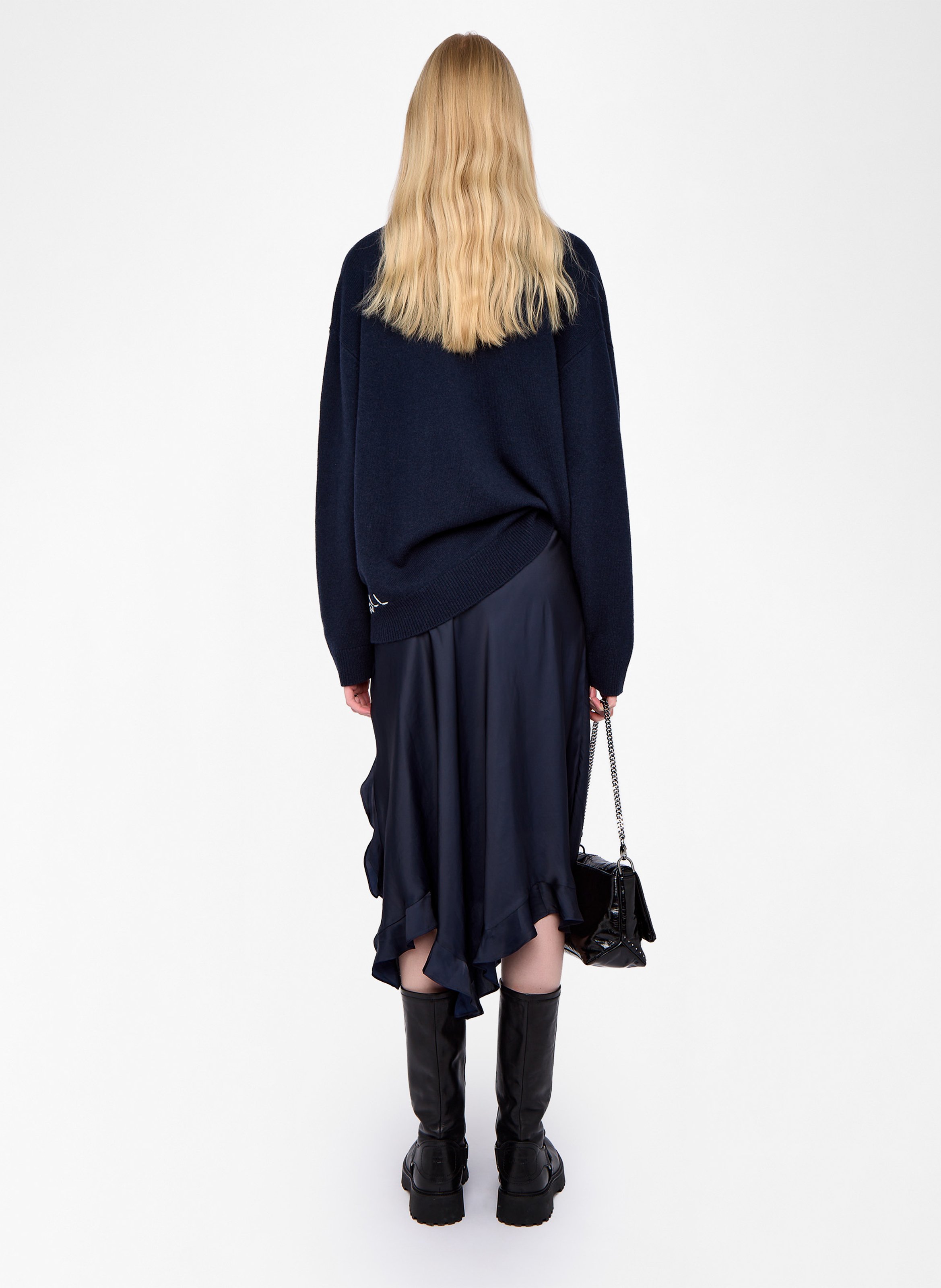 Jupe longue satinée jeto ZADIG&VOLTAIRE Bleu