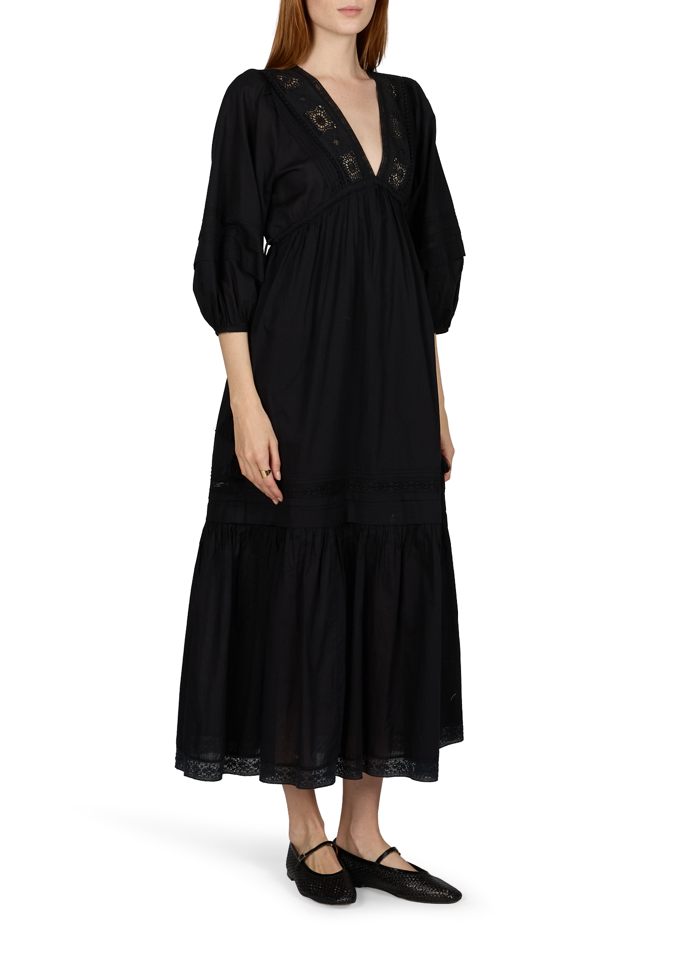 Long cotton Bali dress LOUISE MISHA Black