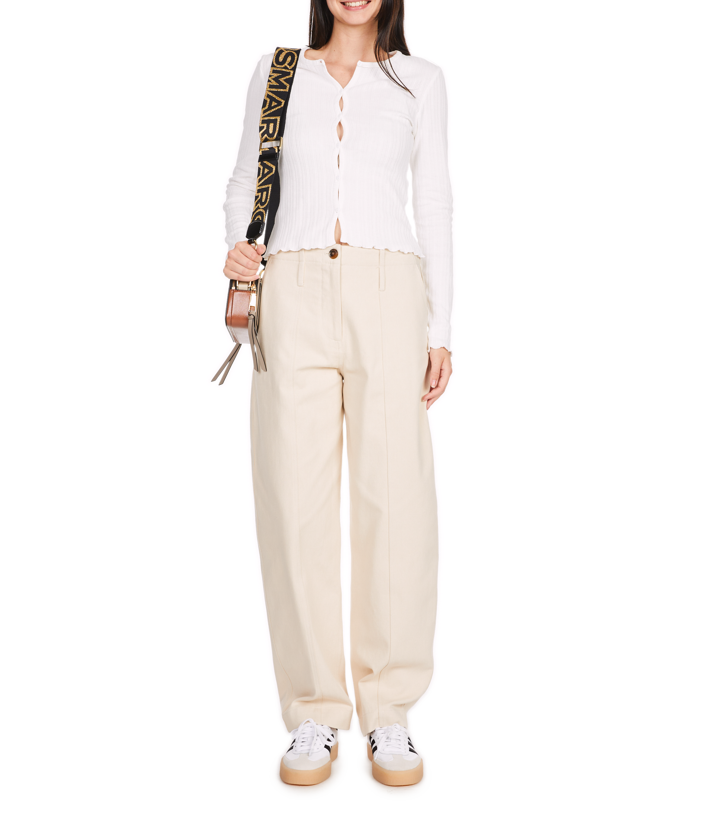 Top boutonné en coton  SAMSOE SAMSOE Blanc