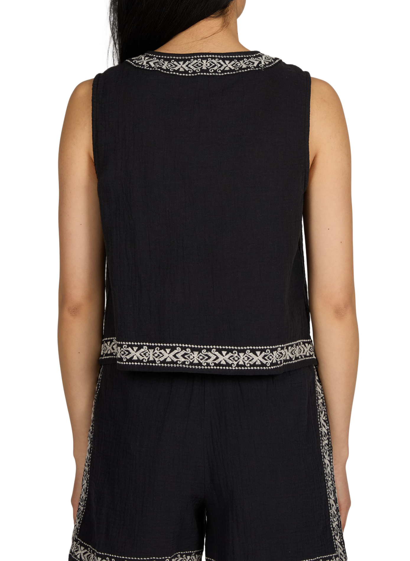 Sleeveless Vizera Em cotton jacket VILA Black