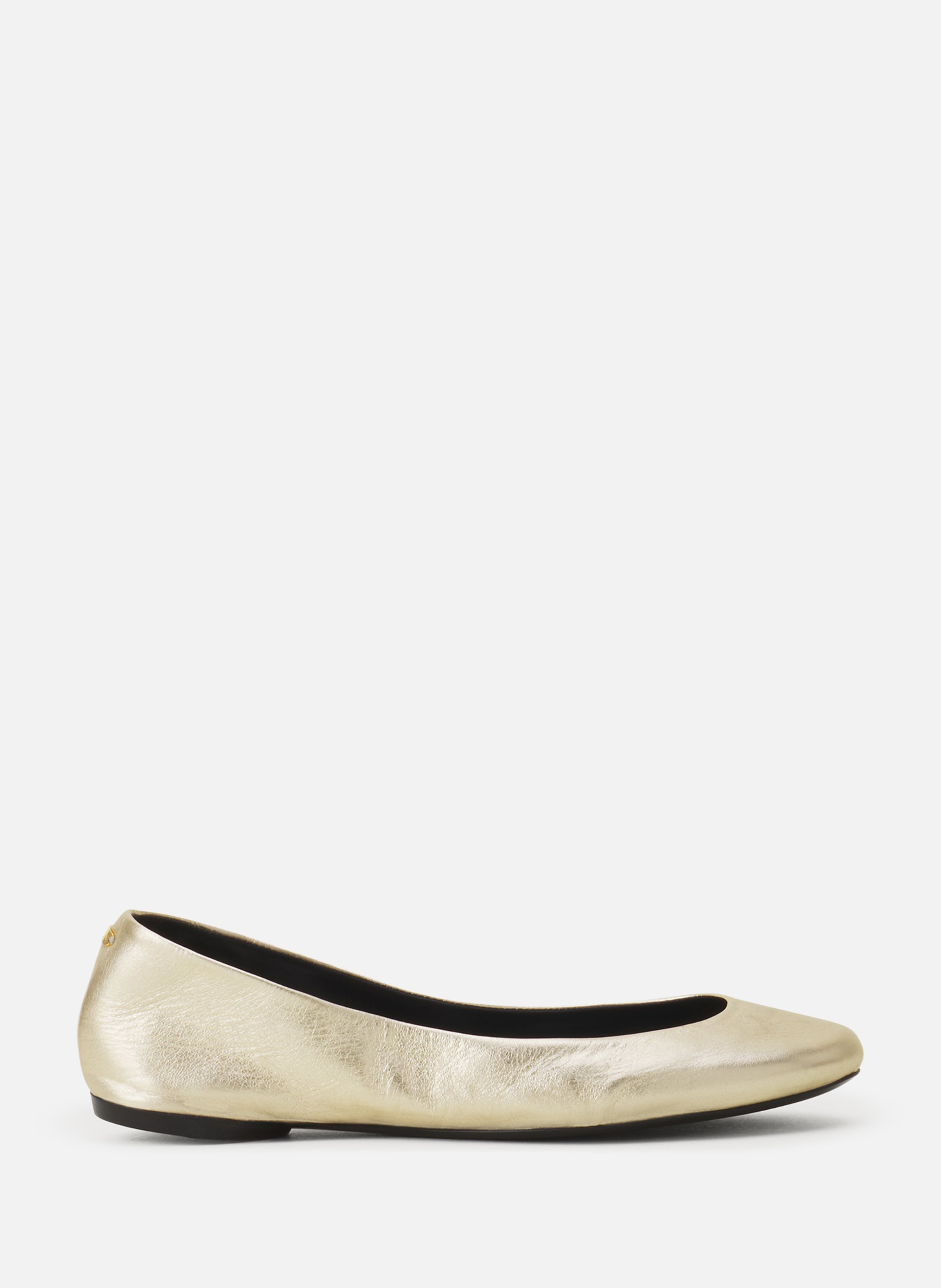 La ballerine en cuir métallisé LANVIN Doré