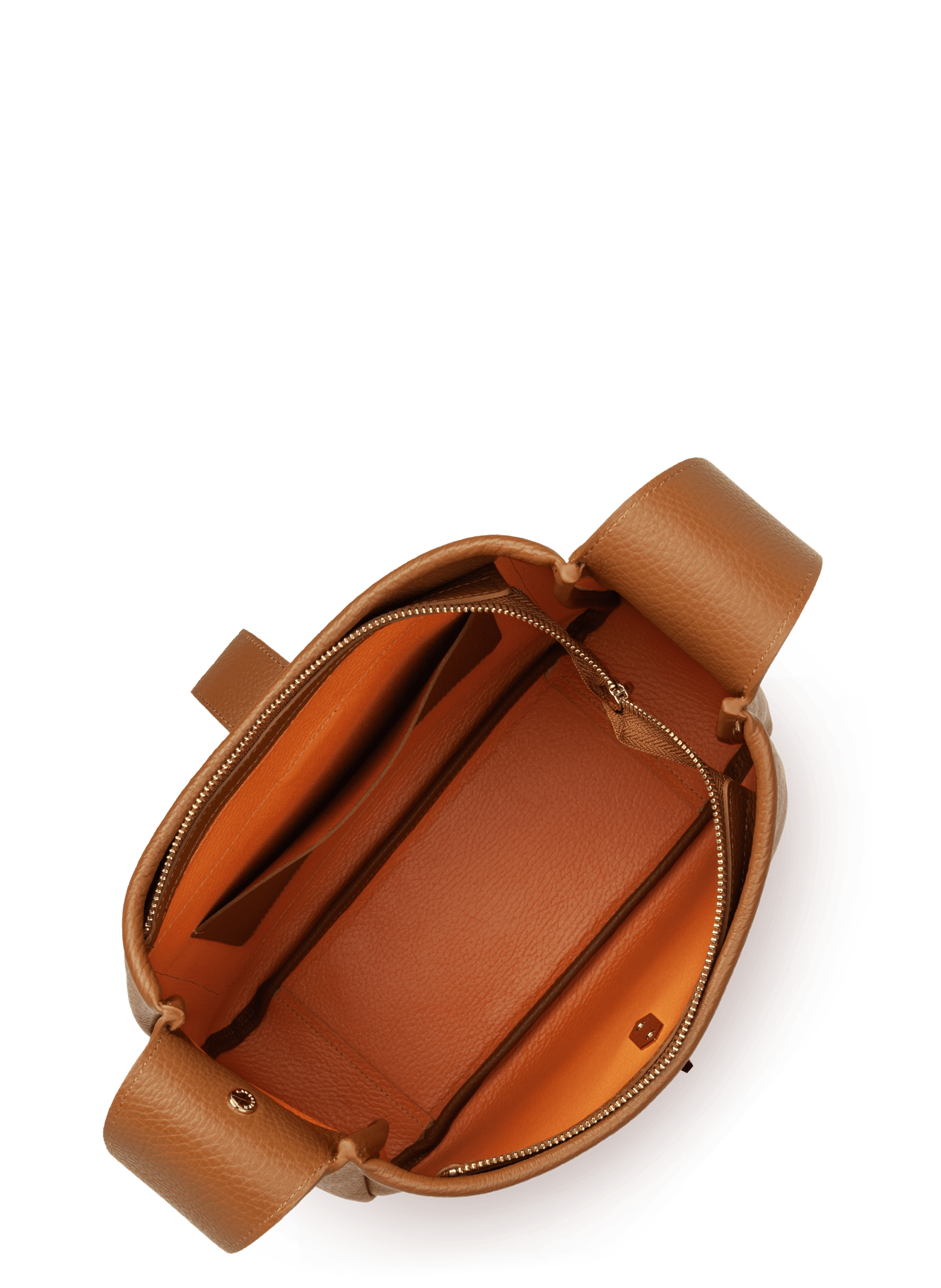 Sac seau - top double LANCASTER Marron