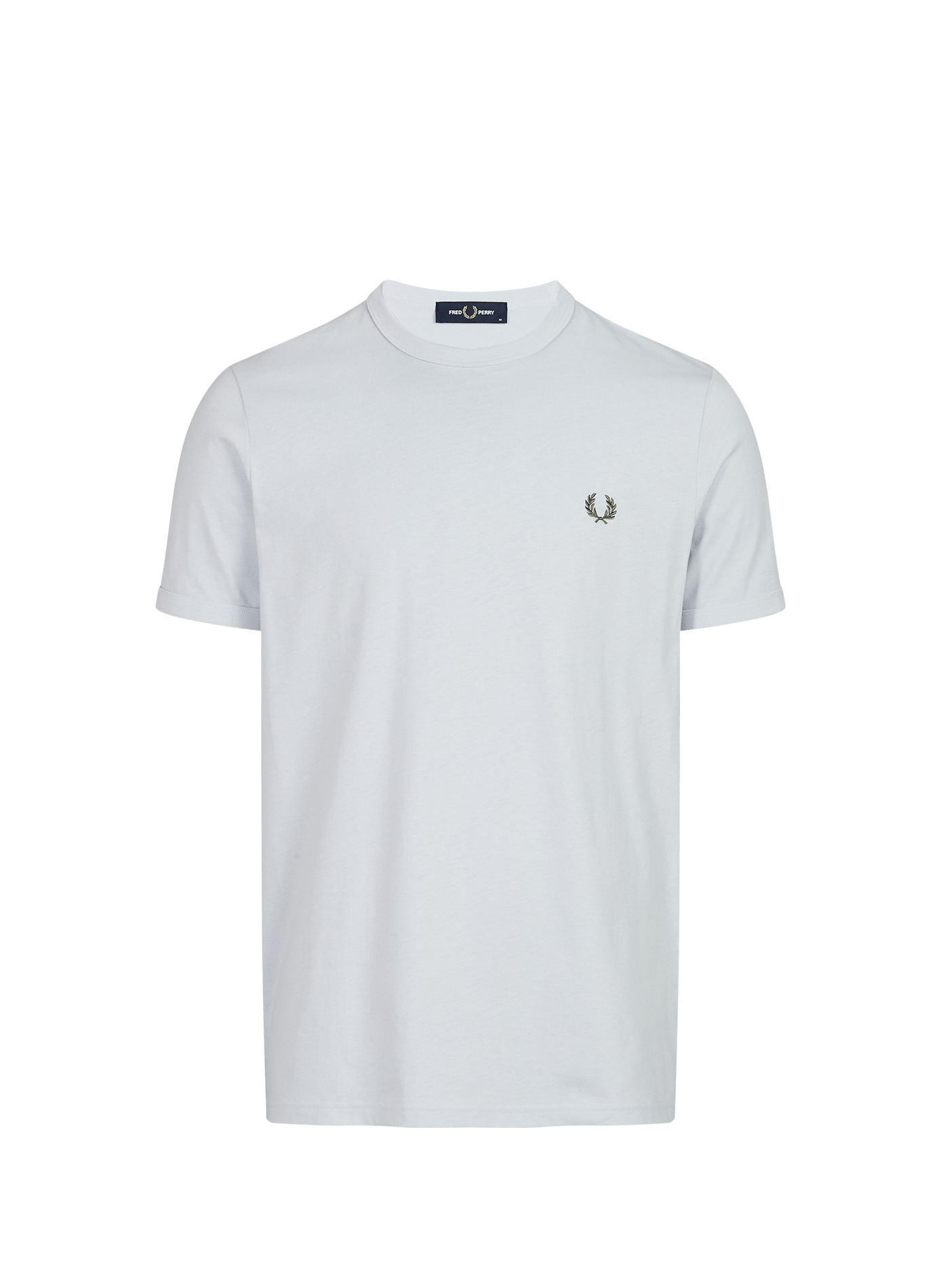 T-shirt à col rond en coton FRED PERRY Bleu