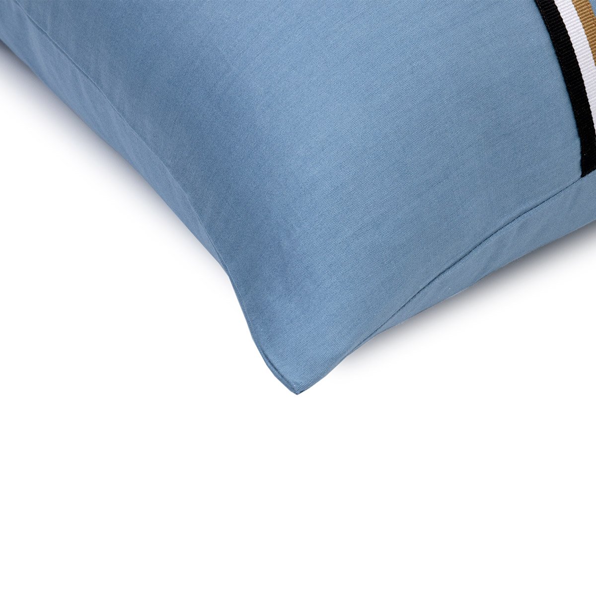 Taie d'oreiller en satin de coton, b linea BOSS HOME Bleu