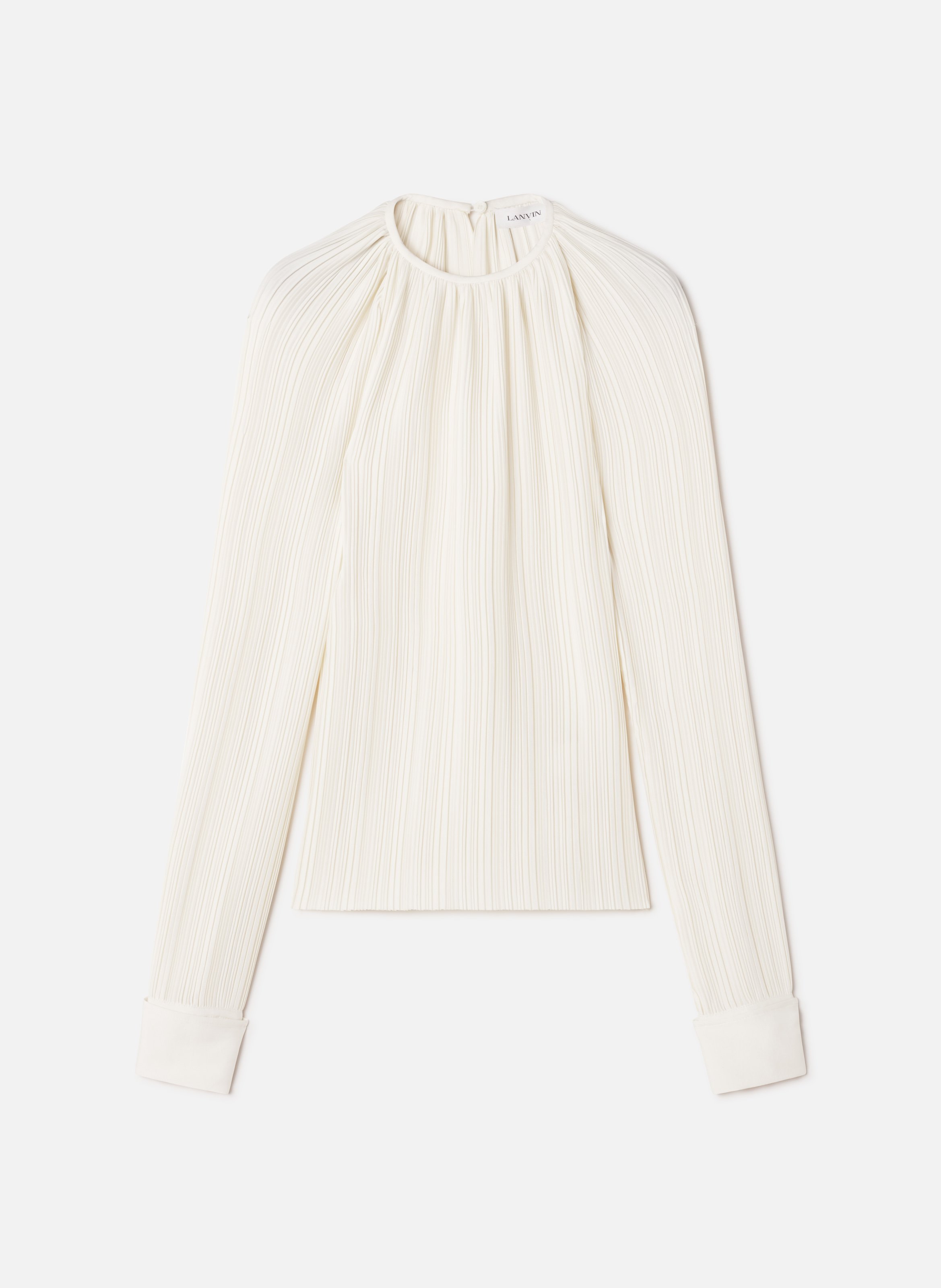 Haut en charmeuse plissée LANVIN Blanc