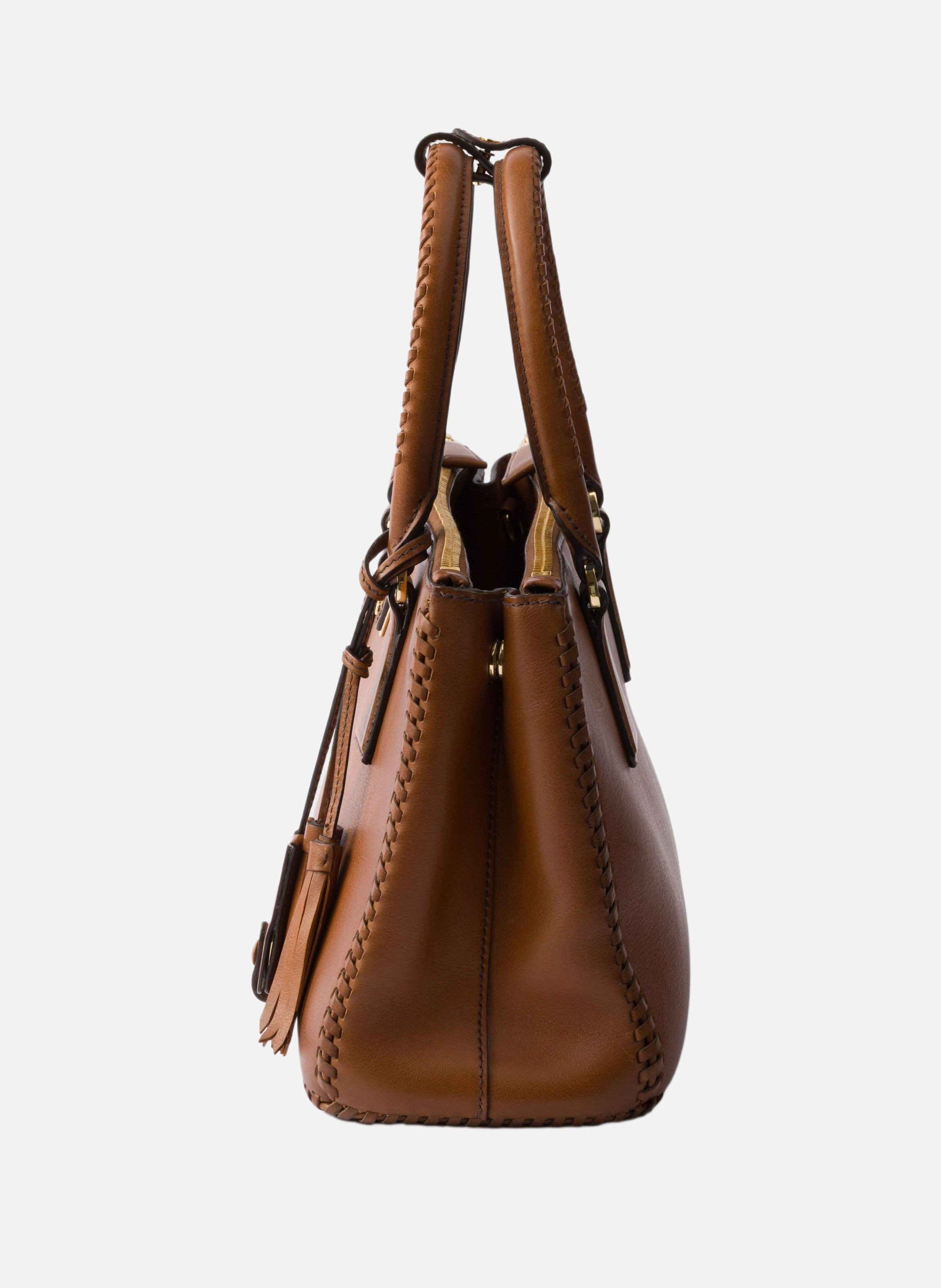 Sac prada galleria medium en cuir PRADA Marron