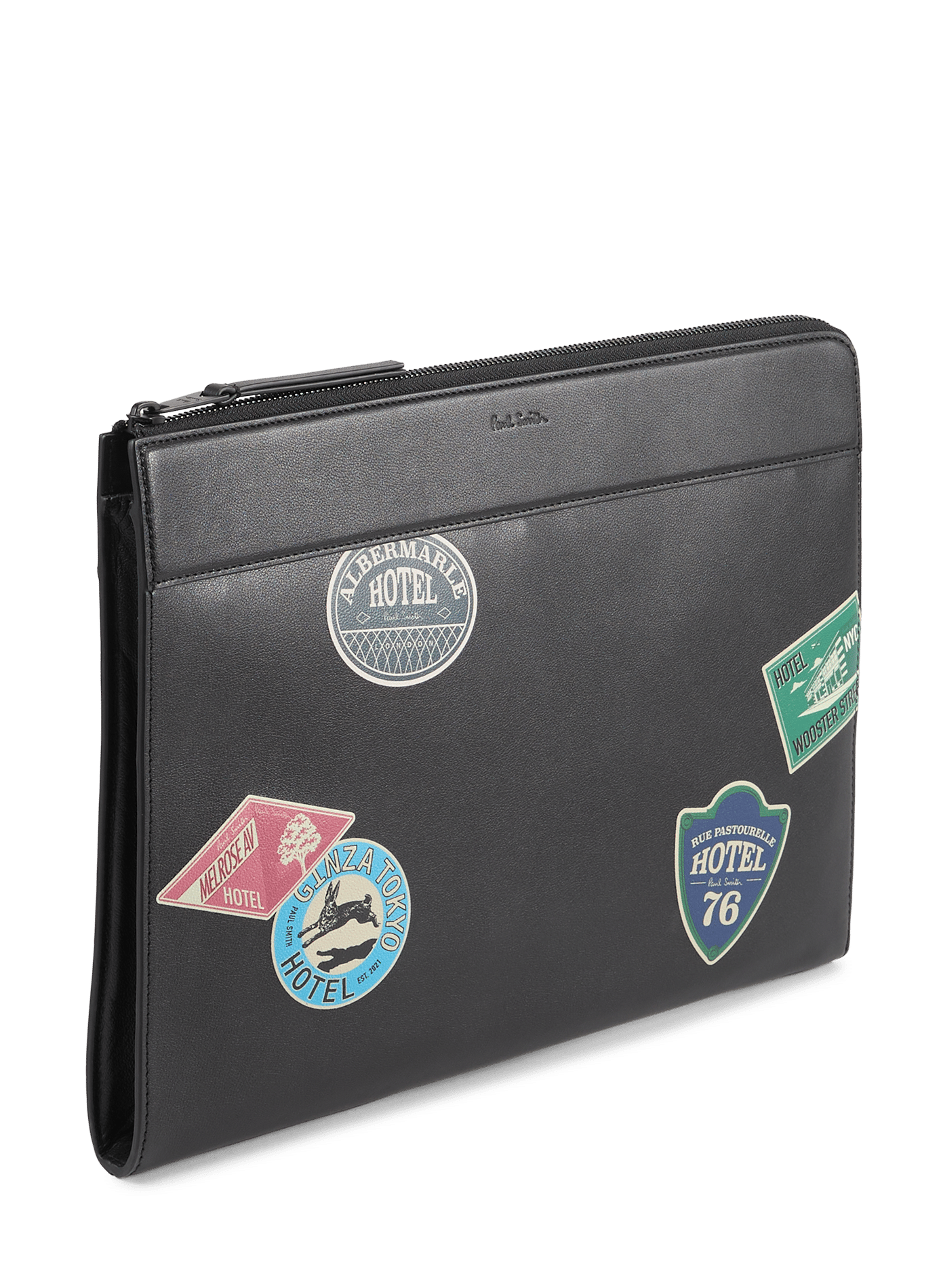 Laptop-Hülle Hotel Sticher aus Leder PAUL SMITH Schwarz