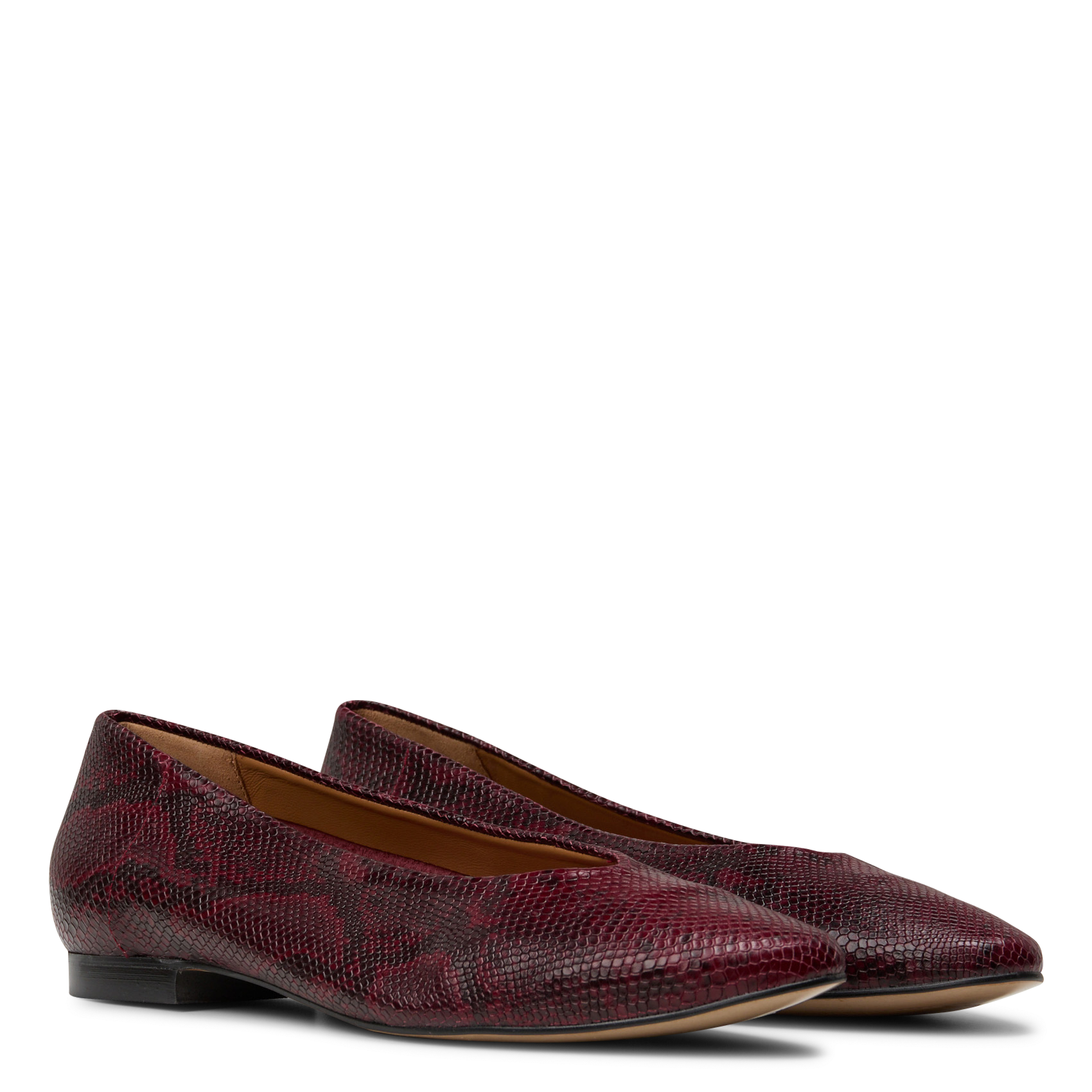 Ballerines en cuir effet python mona MAISON 123 Rouge