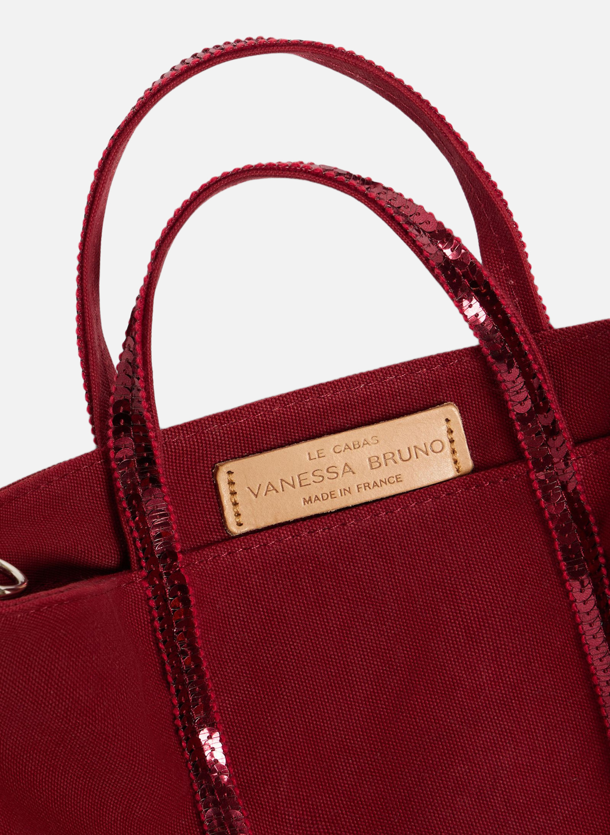 Cabas xs zippé en toile | Rouge VANESSA BRUNO Femme