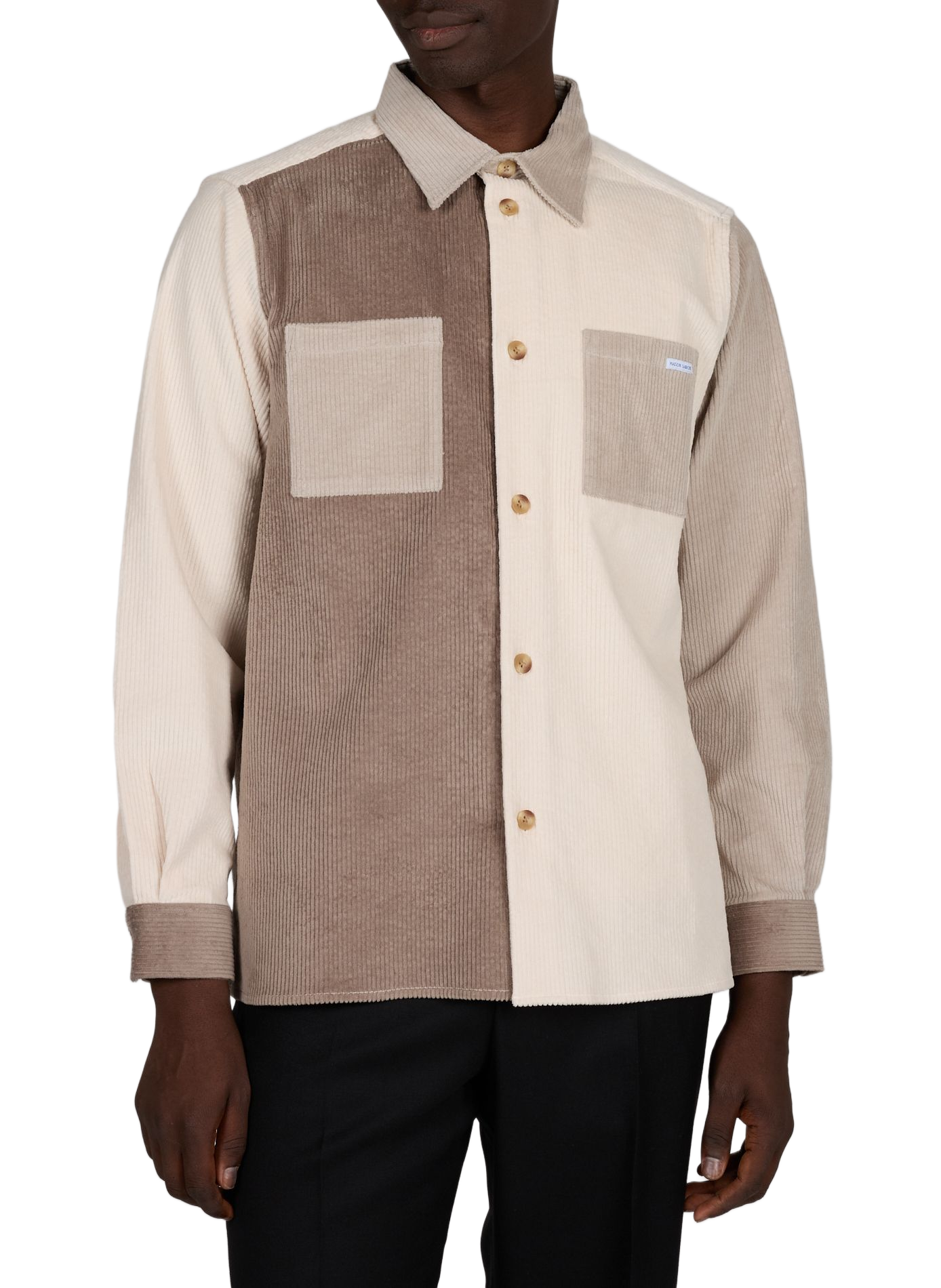 Straight classic collar shirt in blended cotton MAISON LABICHE Beige