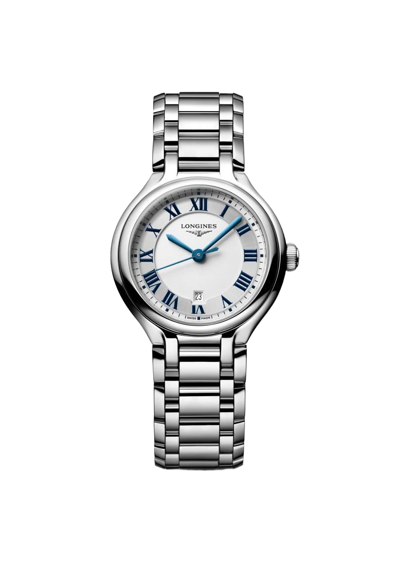 Montre automatique Longines PrimaLuna en acier inoxydable LONGINES Blanc