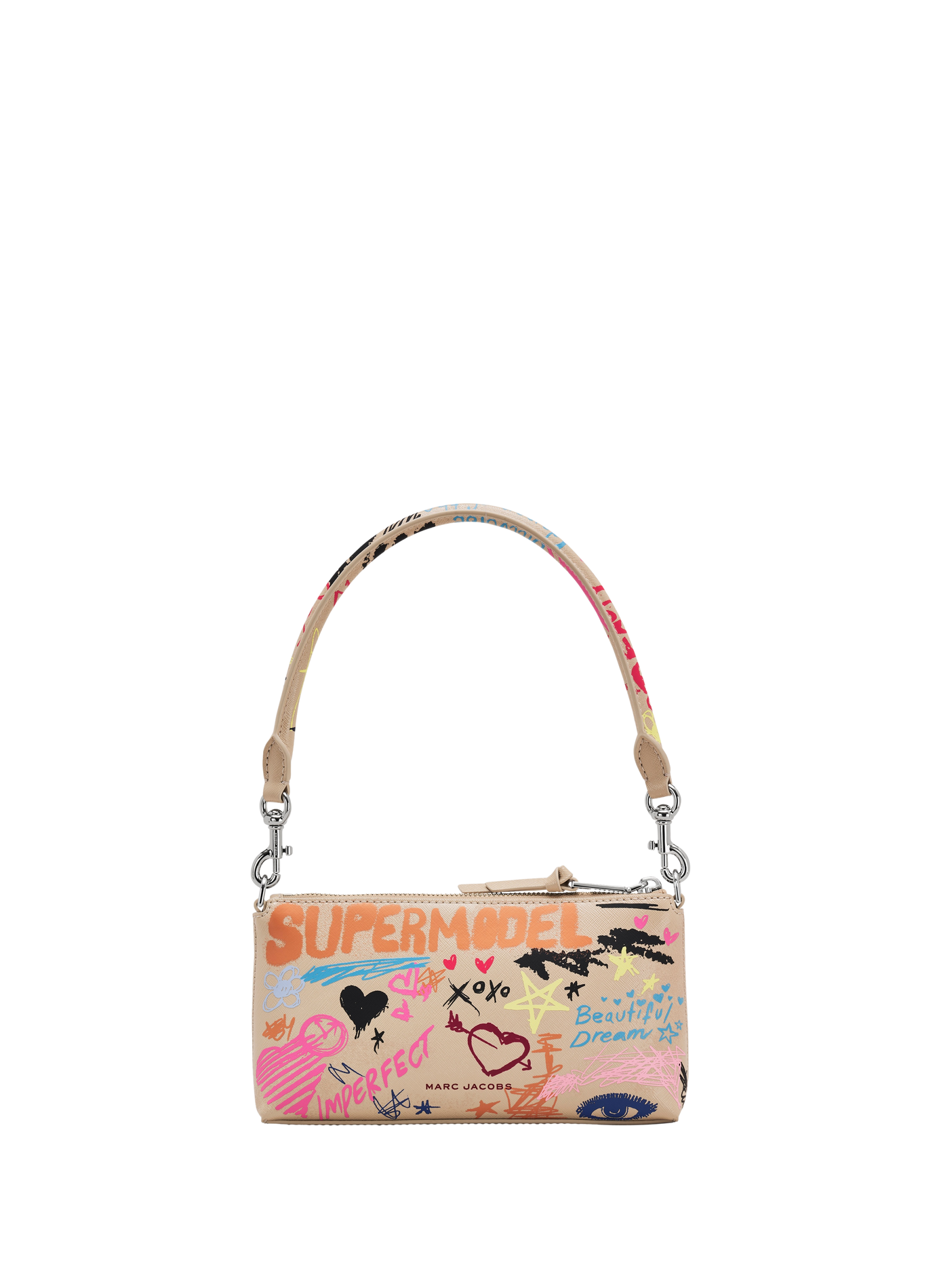 The Punk Scribble Snapshot Convertible Bag MARC JACOBS Beige