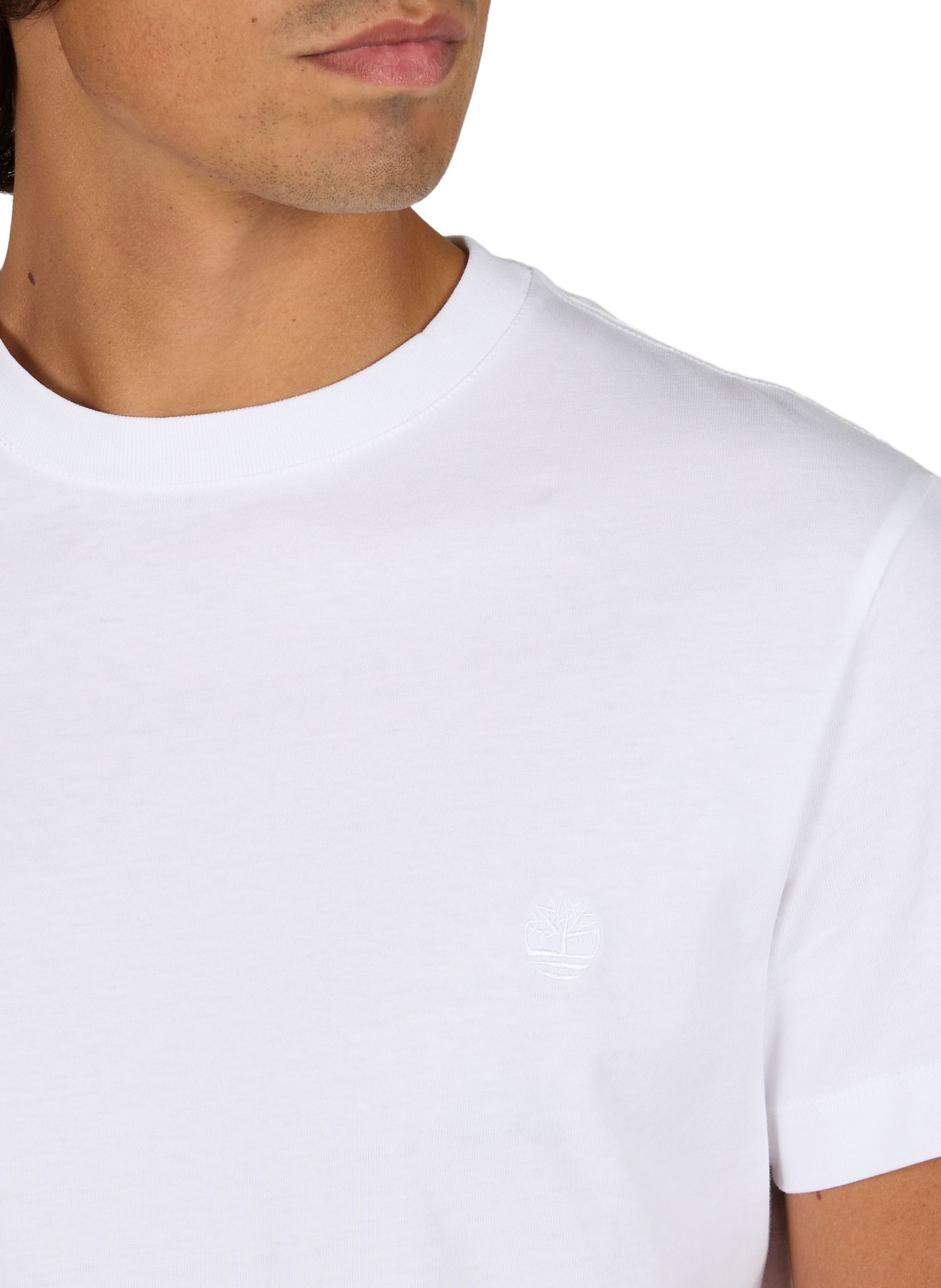 Straight T-shirt with embroidered logo in cotton TIMBERLAND White
