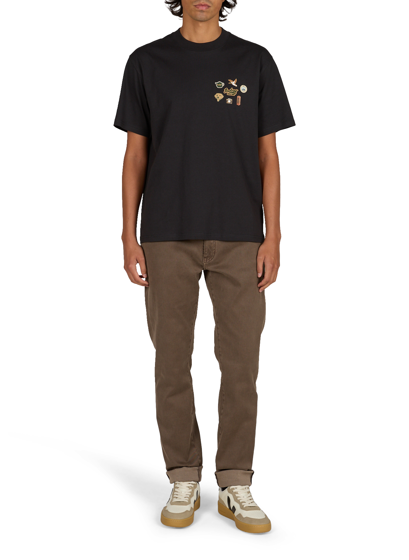 Slim-fit jeans van gemengd katoen NOTIFY Bruin