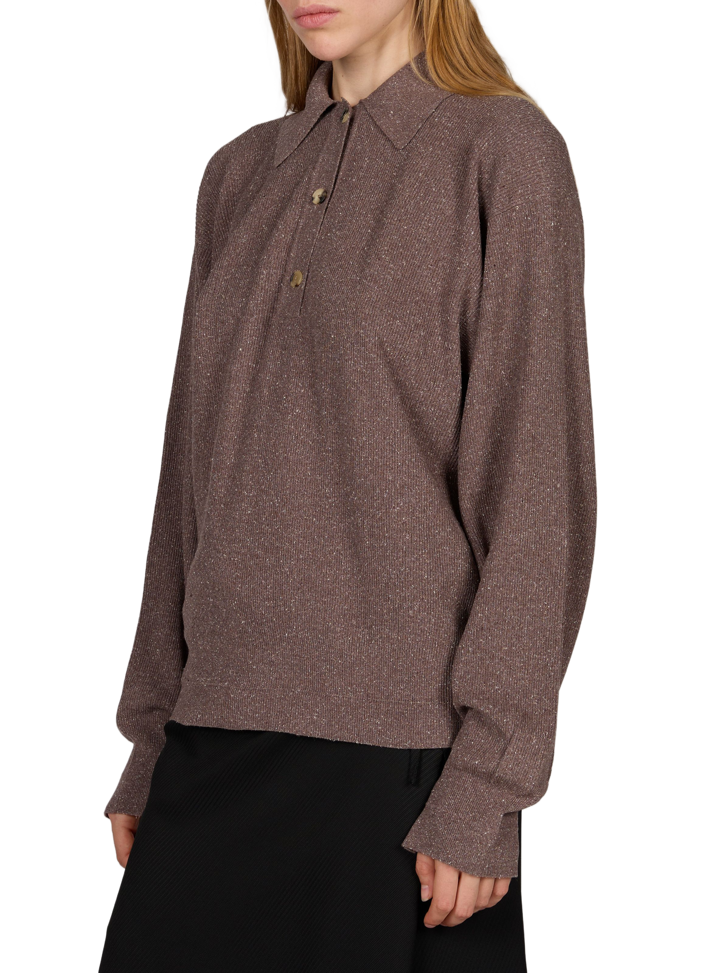Pull fluide Helga en soie CALVIN KLEIN COLLECTION Gris