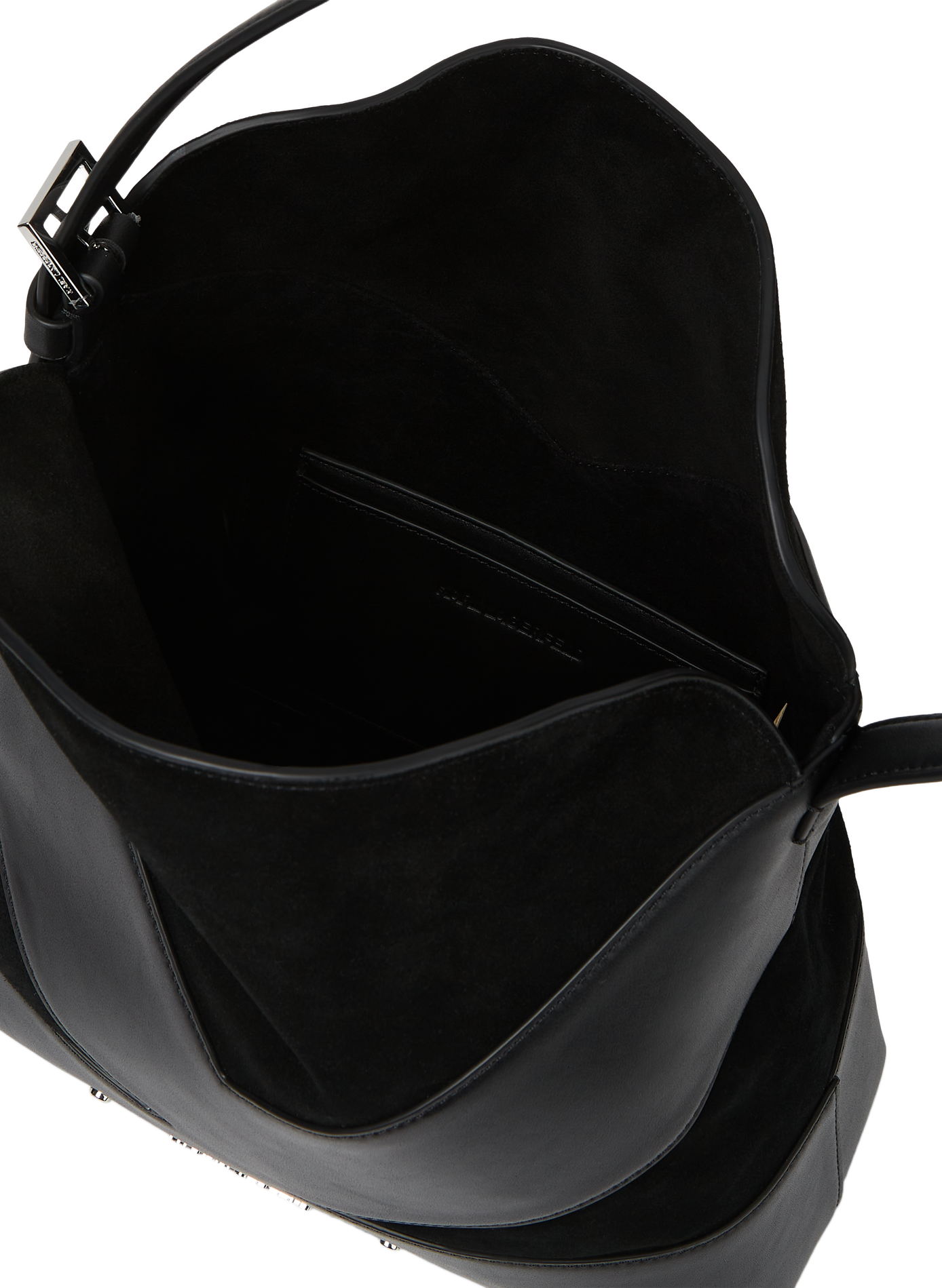 Dual-material Shoulder bag  KARL LAGERFELD Black
