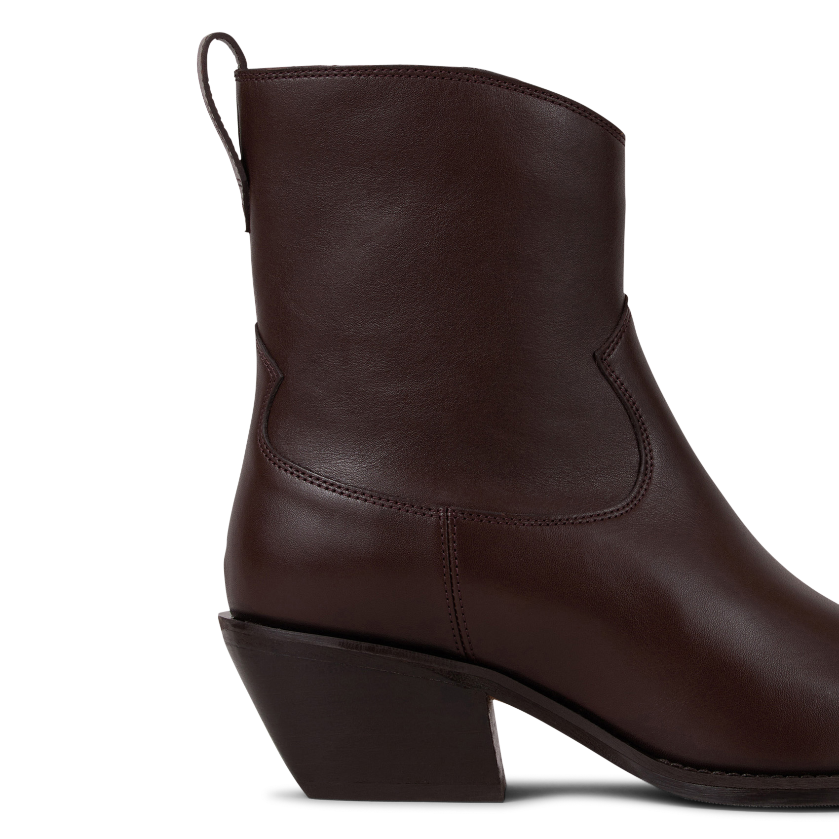 Bottines à bout pointu en cuir low cowby BA&SH Violet
