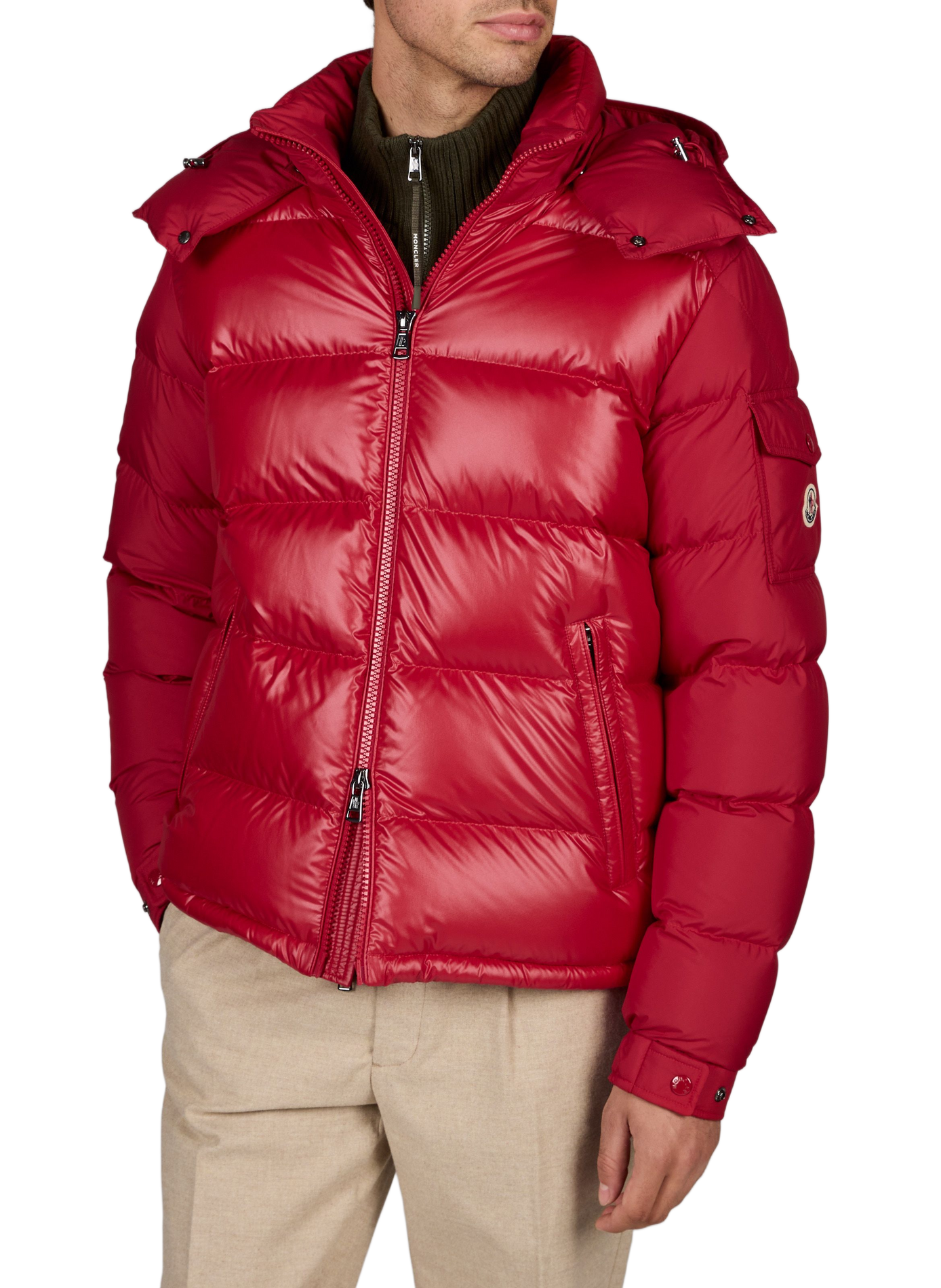 Maya removable hooded puffer coat MONCLER Red