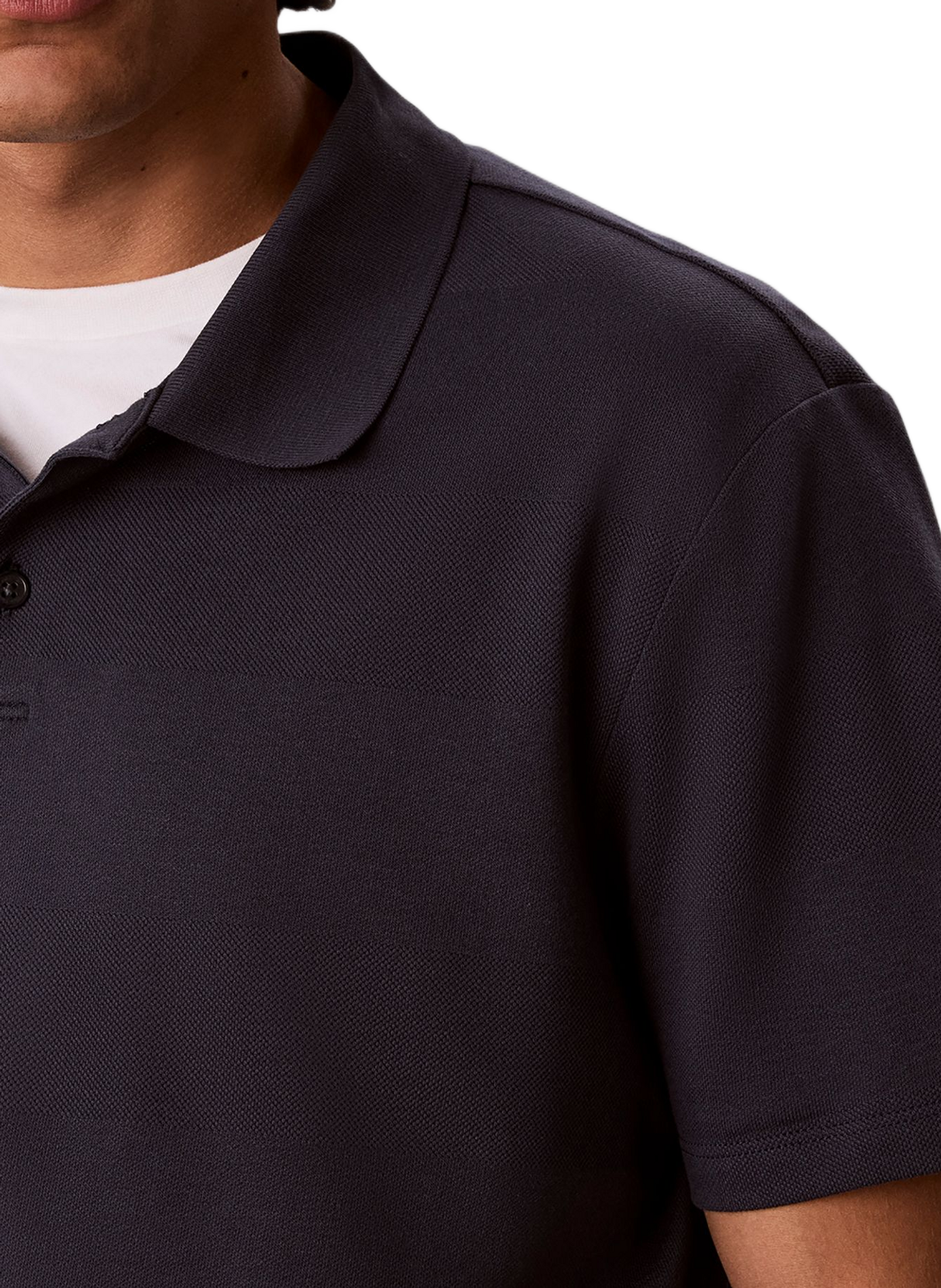 Polo manches courtes en coton CALVIN KLEIN Blau