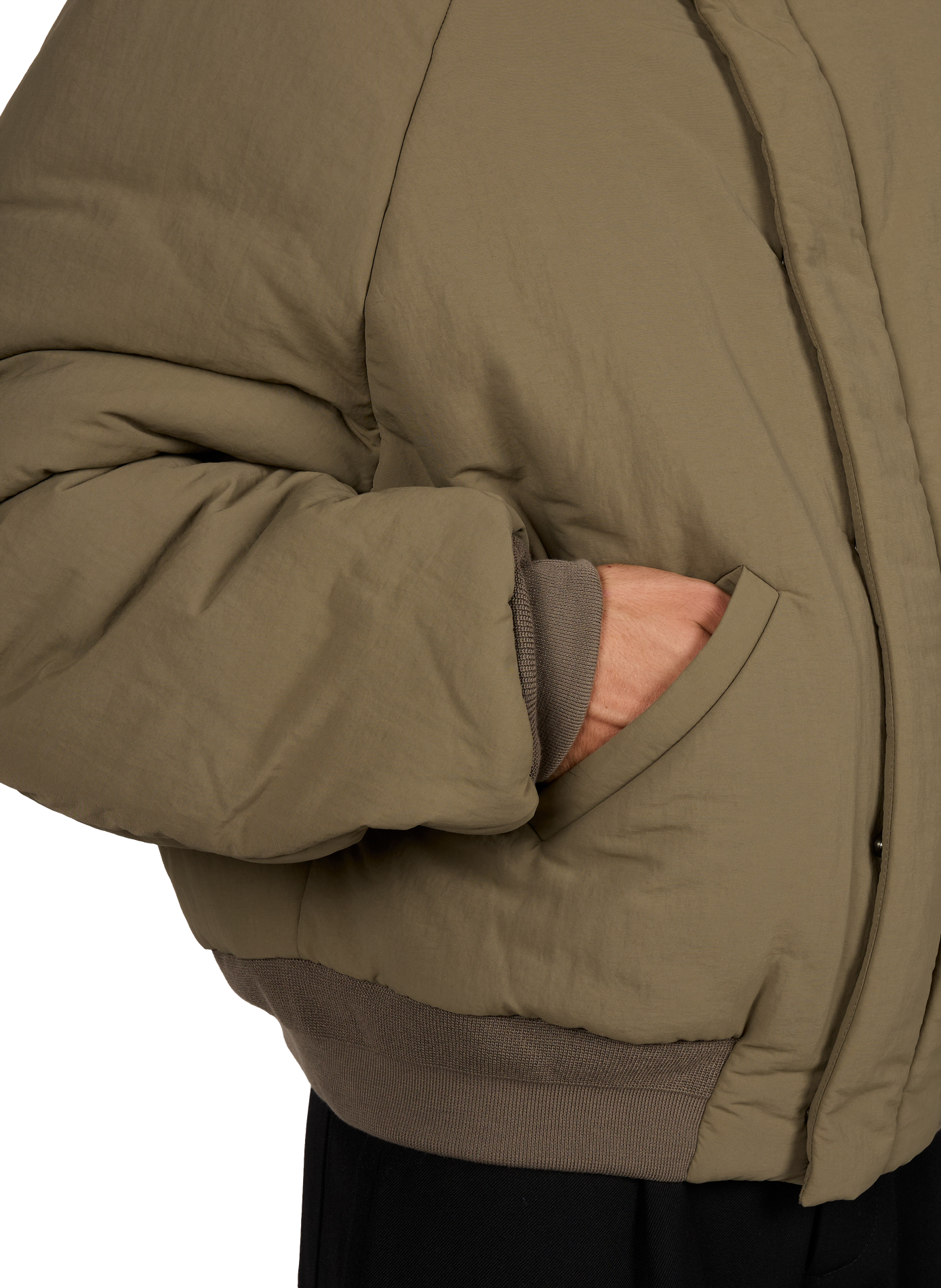 Quilted Orb hooded puffer jacket SEVENTH Brown