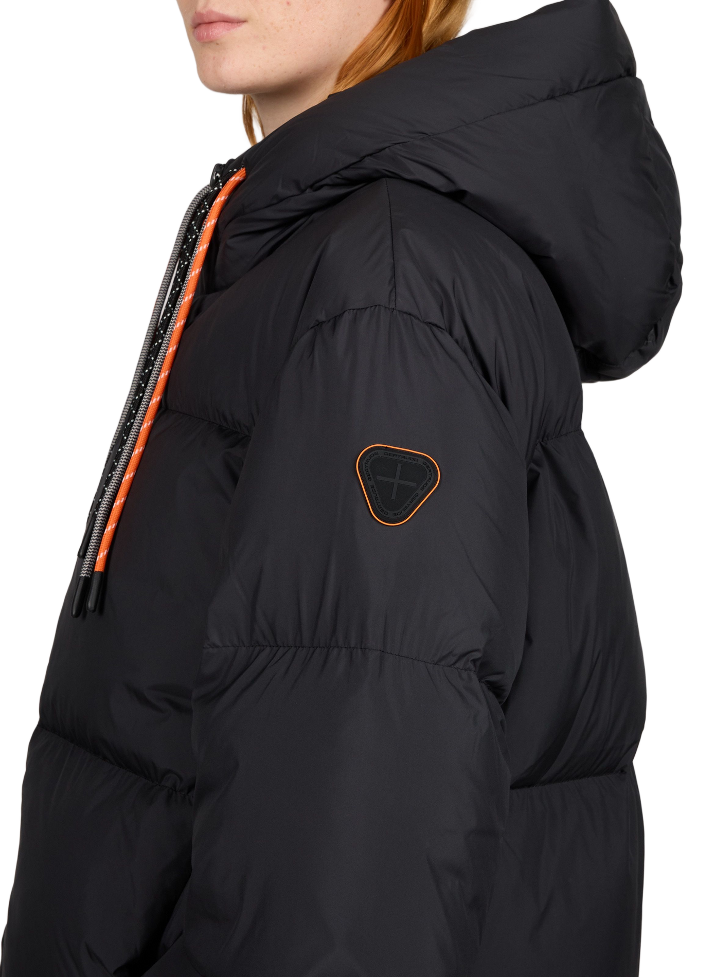 Gerade geschnittene Daunenjacke LINDSAY mit Kapuze GERTRUDE Schwarz