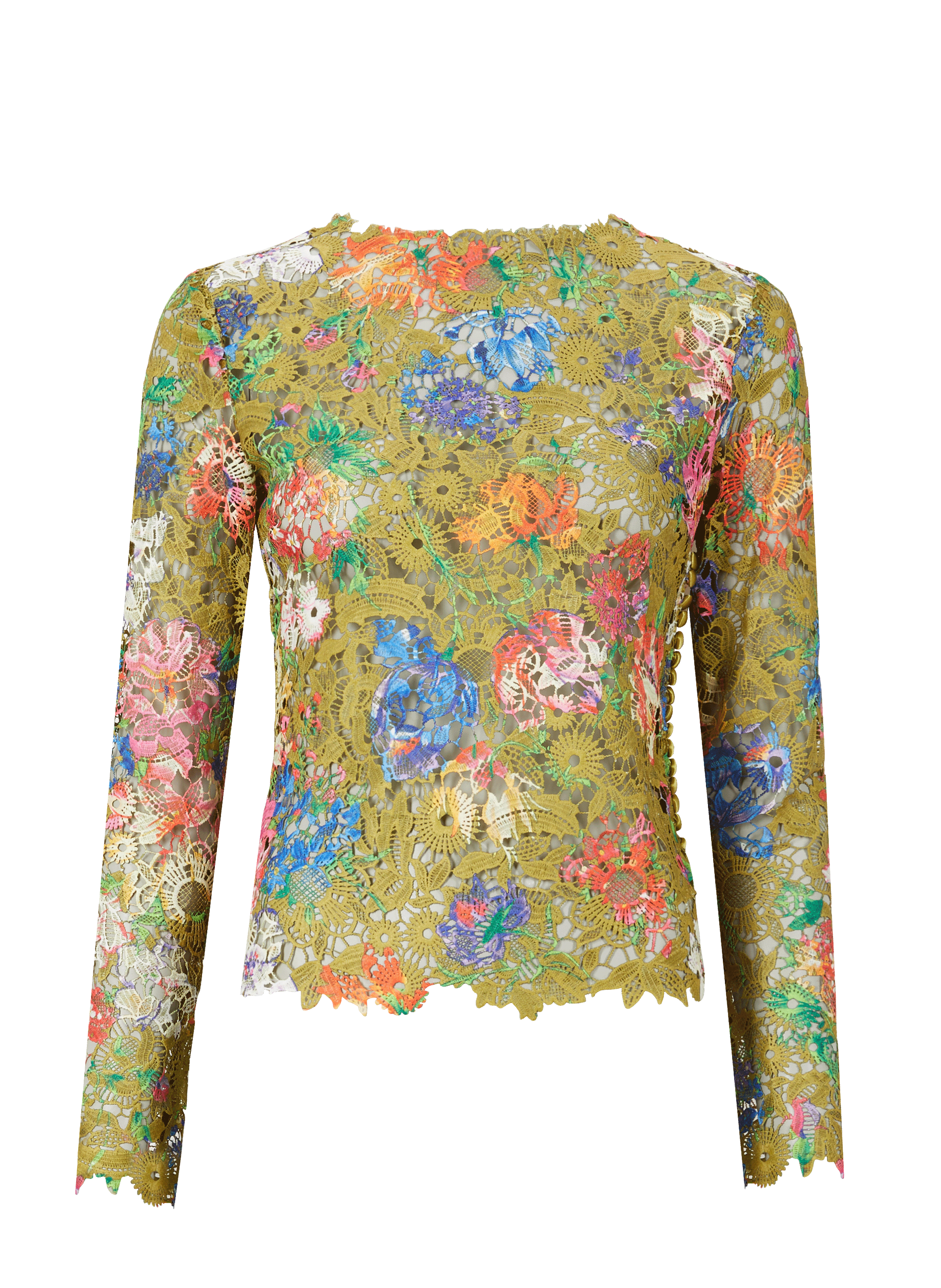 Top à imprimé en guipure