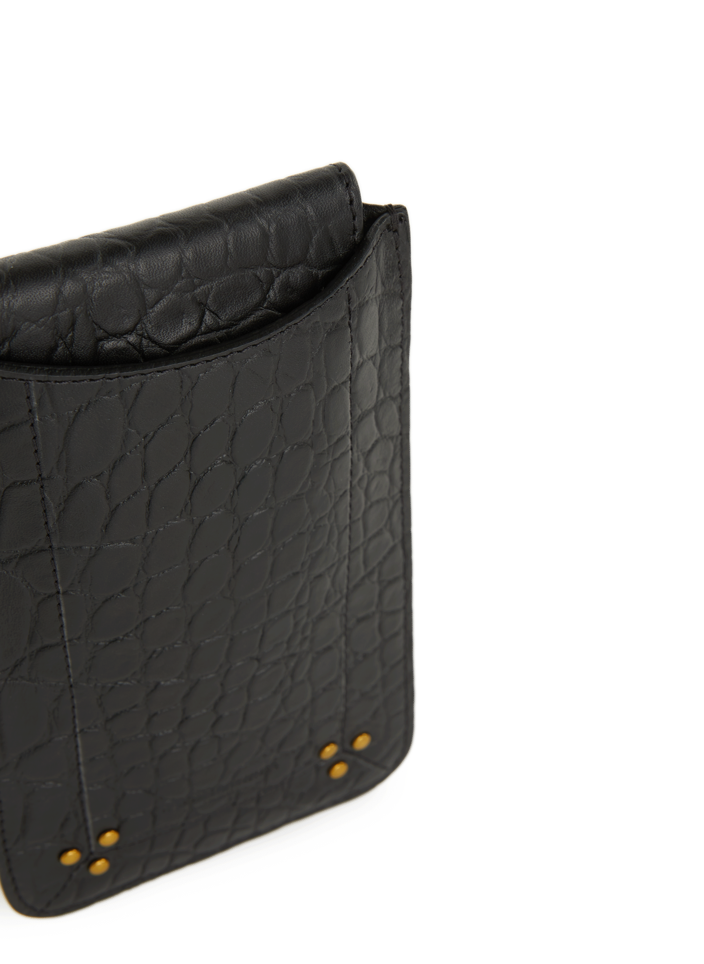 Pochette pour téléphone en cuir  JÉRÔME DREYFUSS Noir