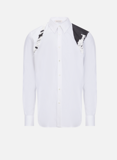 Printed cotton shirt WhiteALEXANDER MCQUEEN 