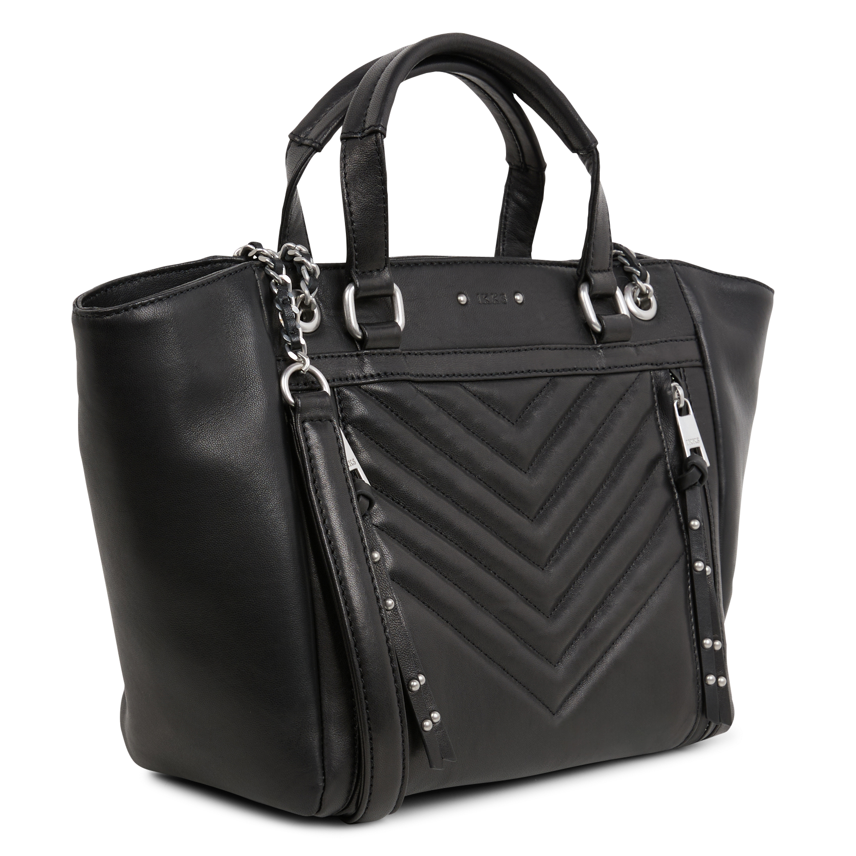 Sac cabas en cuir IKKS Noir