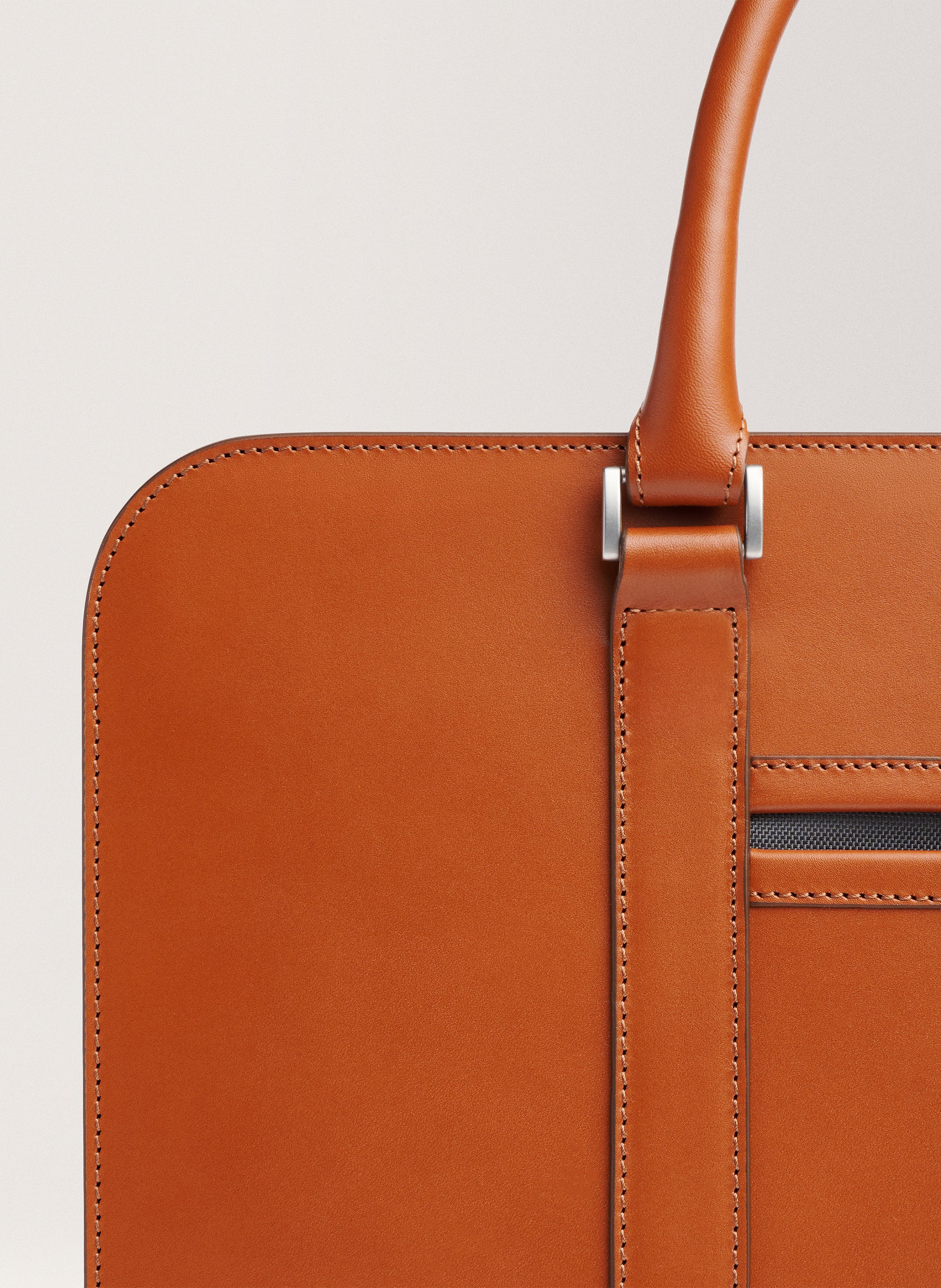 Porte-documents 'Palissy Briefcase' en cuir vachetta CARL FRIEDRIK Marron