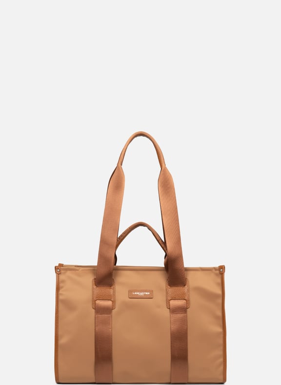Large tote bag - Basic Faculty Brown by LANCASTER LANCASTER Large tote bag - Basic Faculty Brown