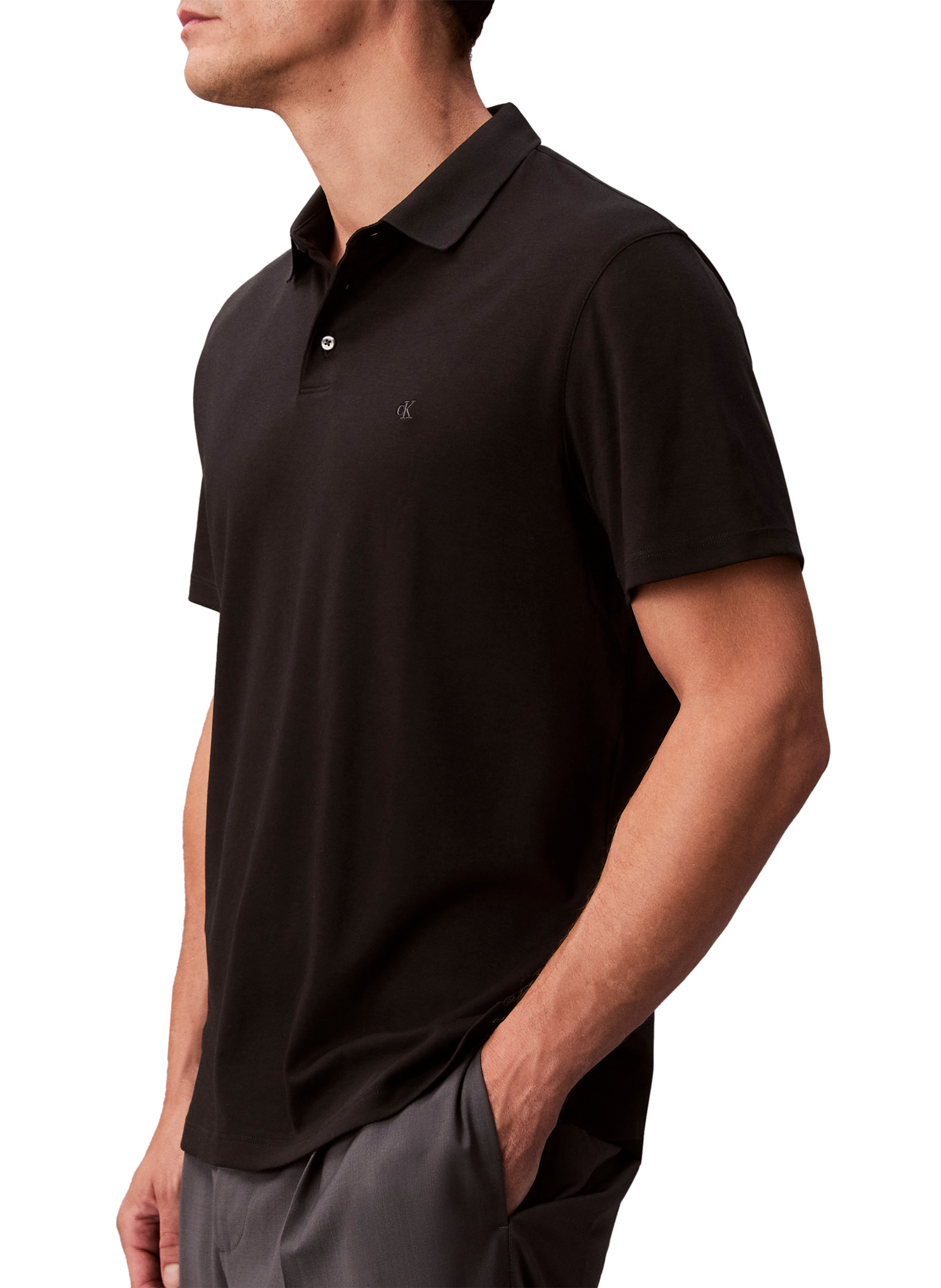Baumwollpolo CALVIN KLEIN Schwarz