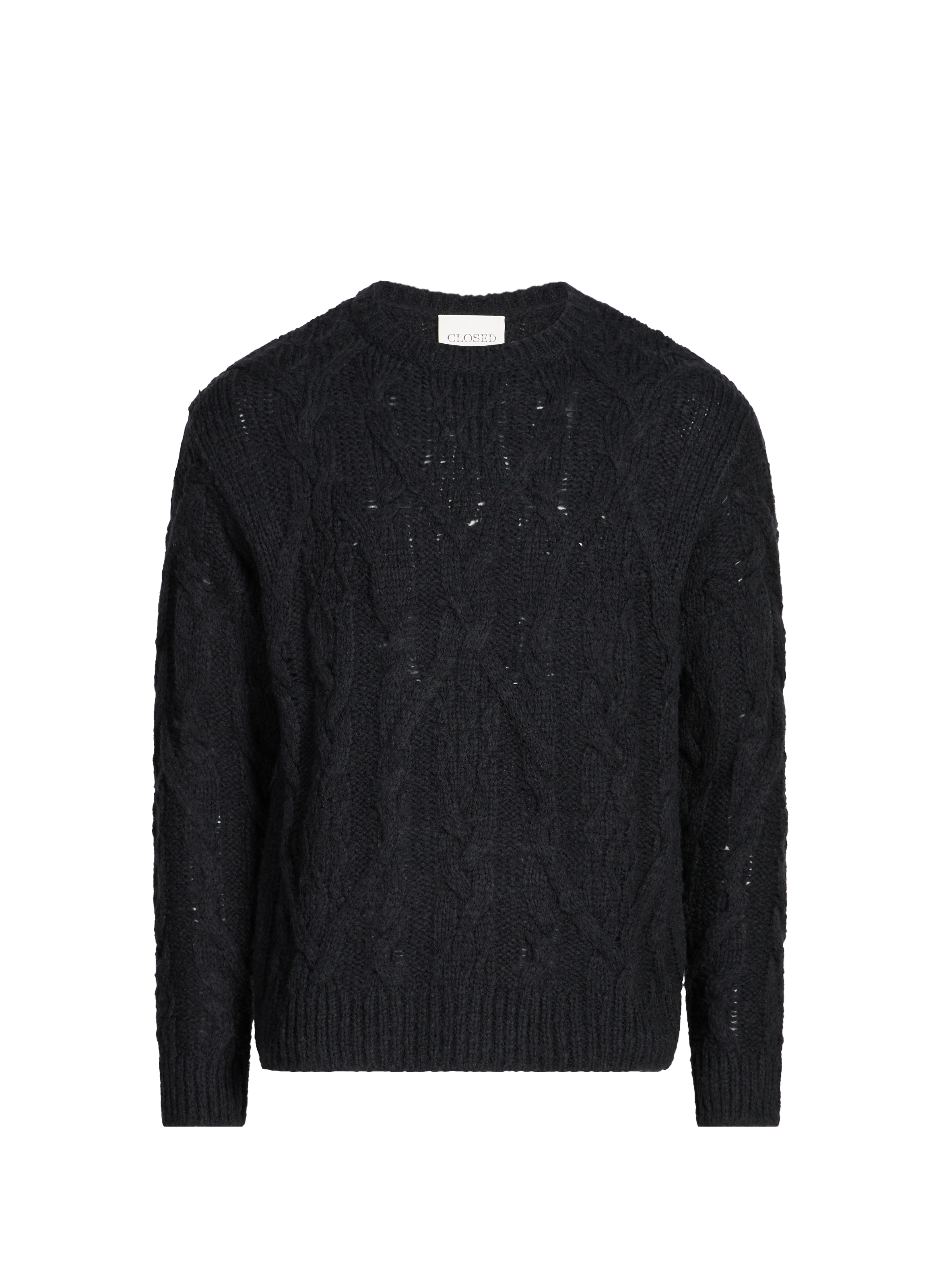 Pull col rond en laine mélangée CLOSED Bleu