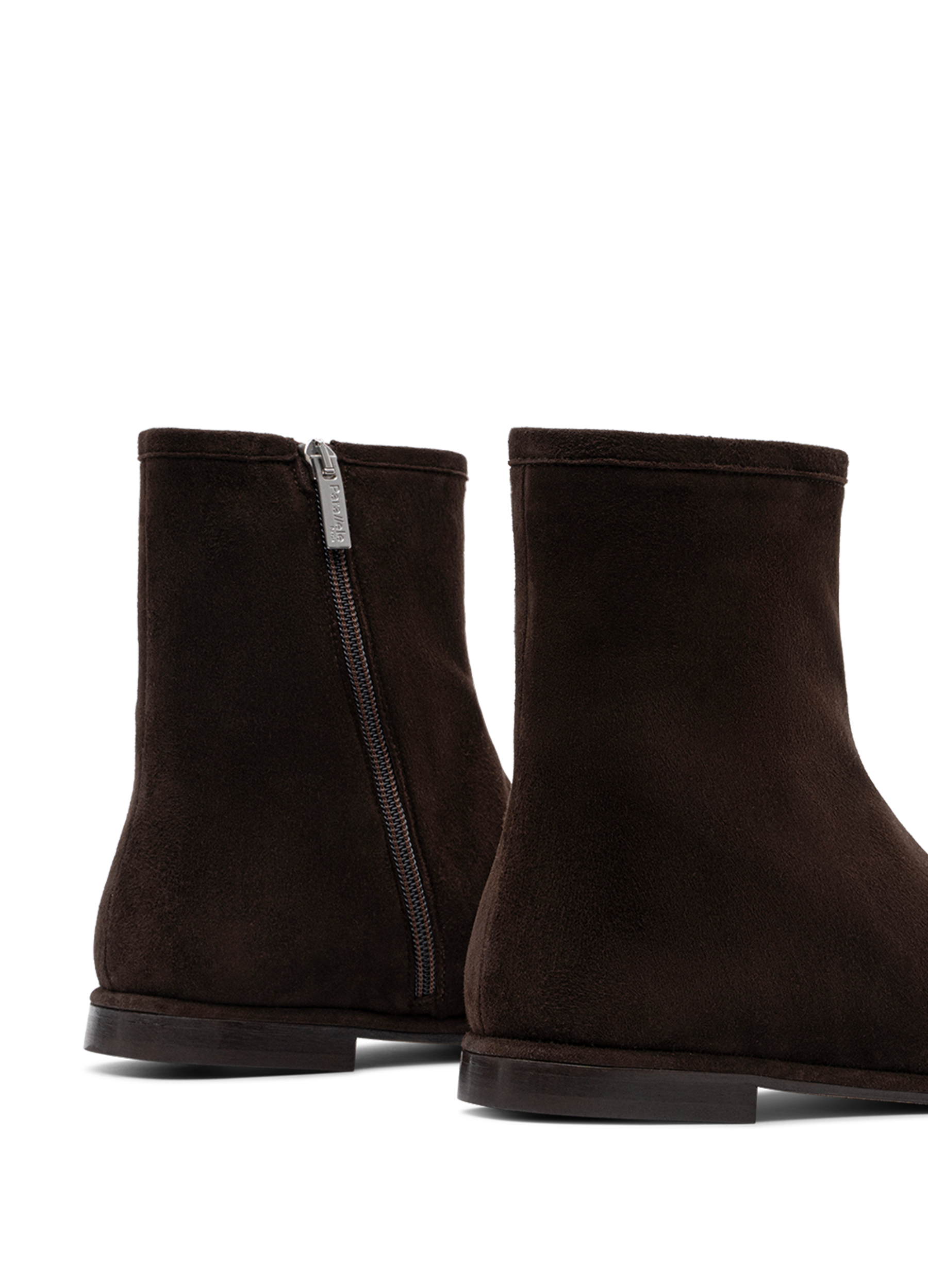 Bottines west en chevre velours PARALLELE Marron