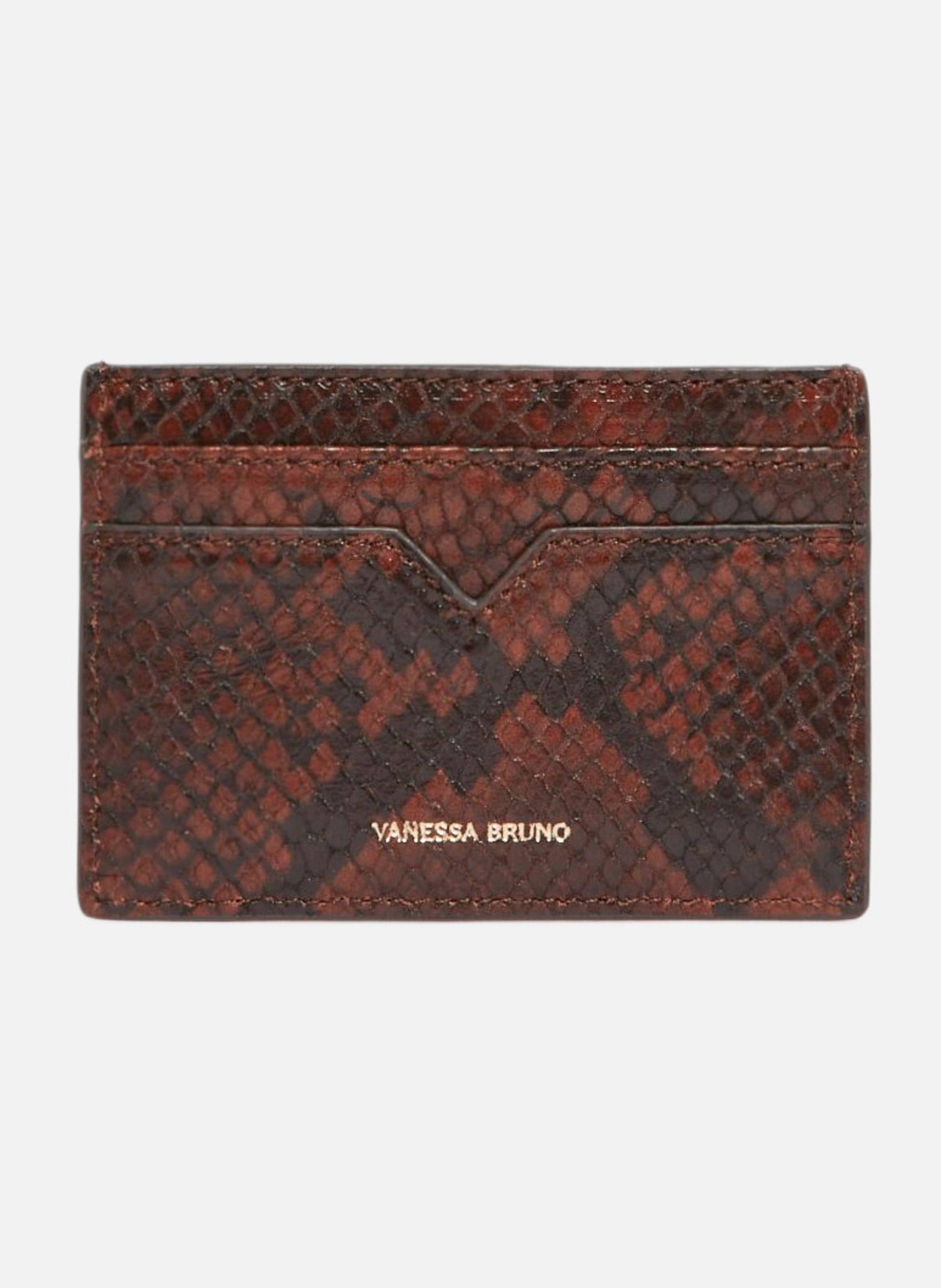 Porte cartes en cuir VANESSA BRUNO Marron