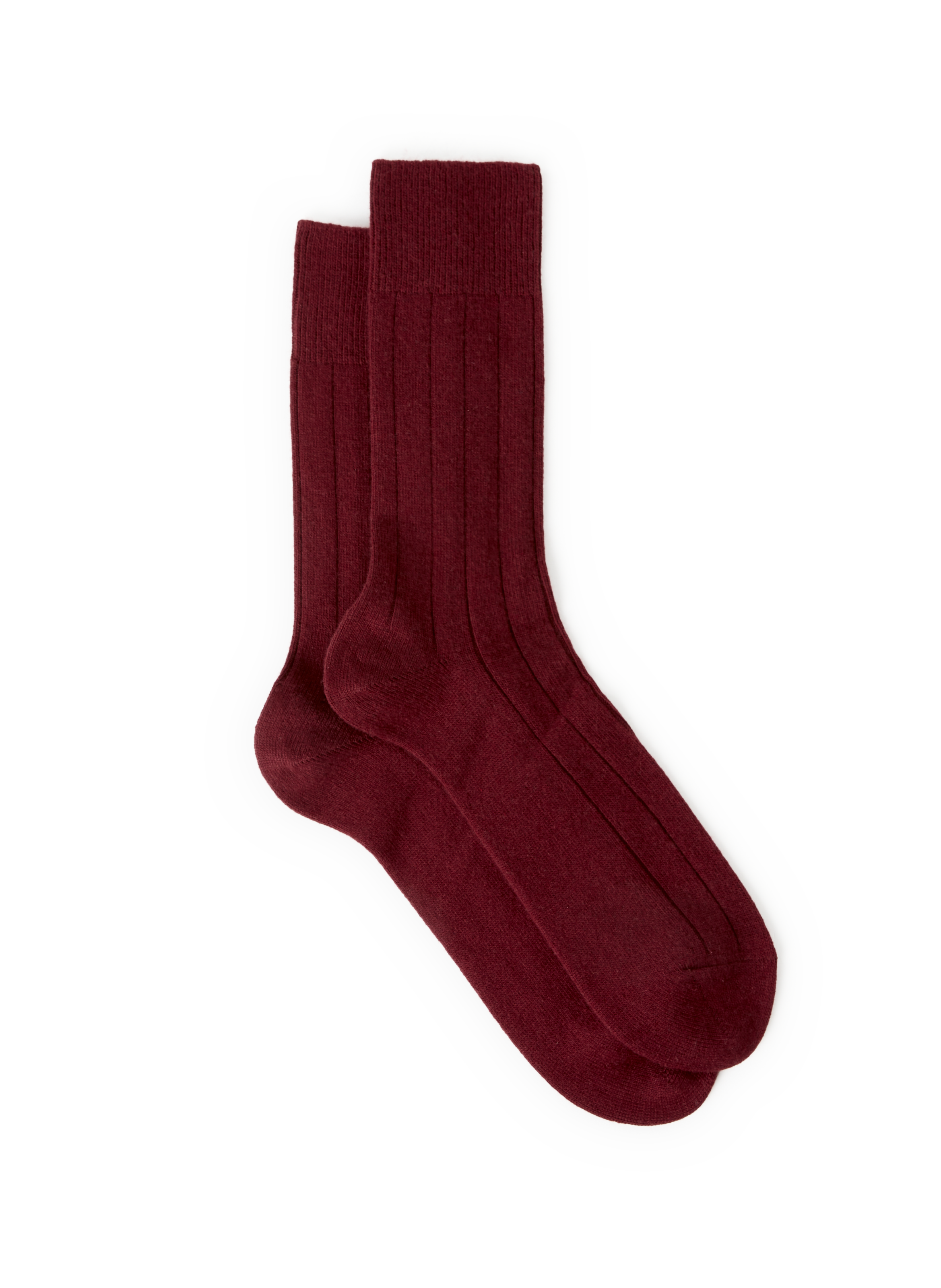 FALKE Chaussettes mi-hautes en laine et cachemire mélangés  Rouge