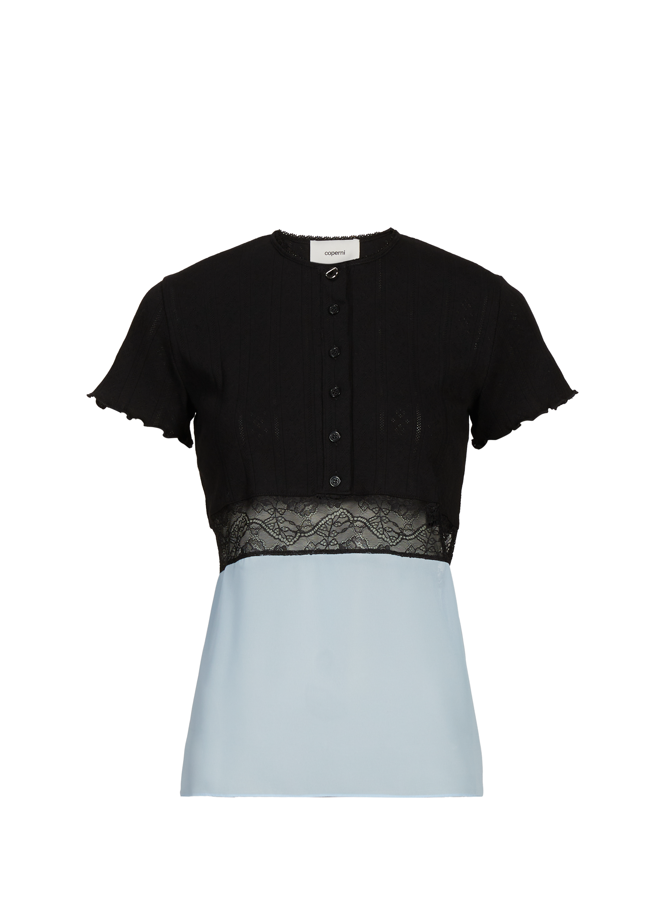 COPERNI Top bi-matière en coton Multicolore