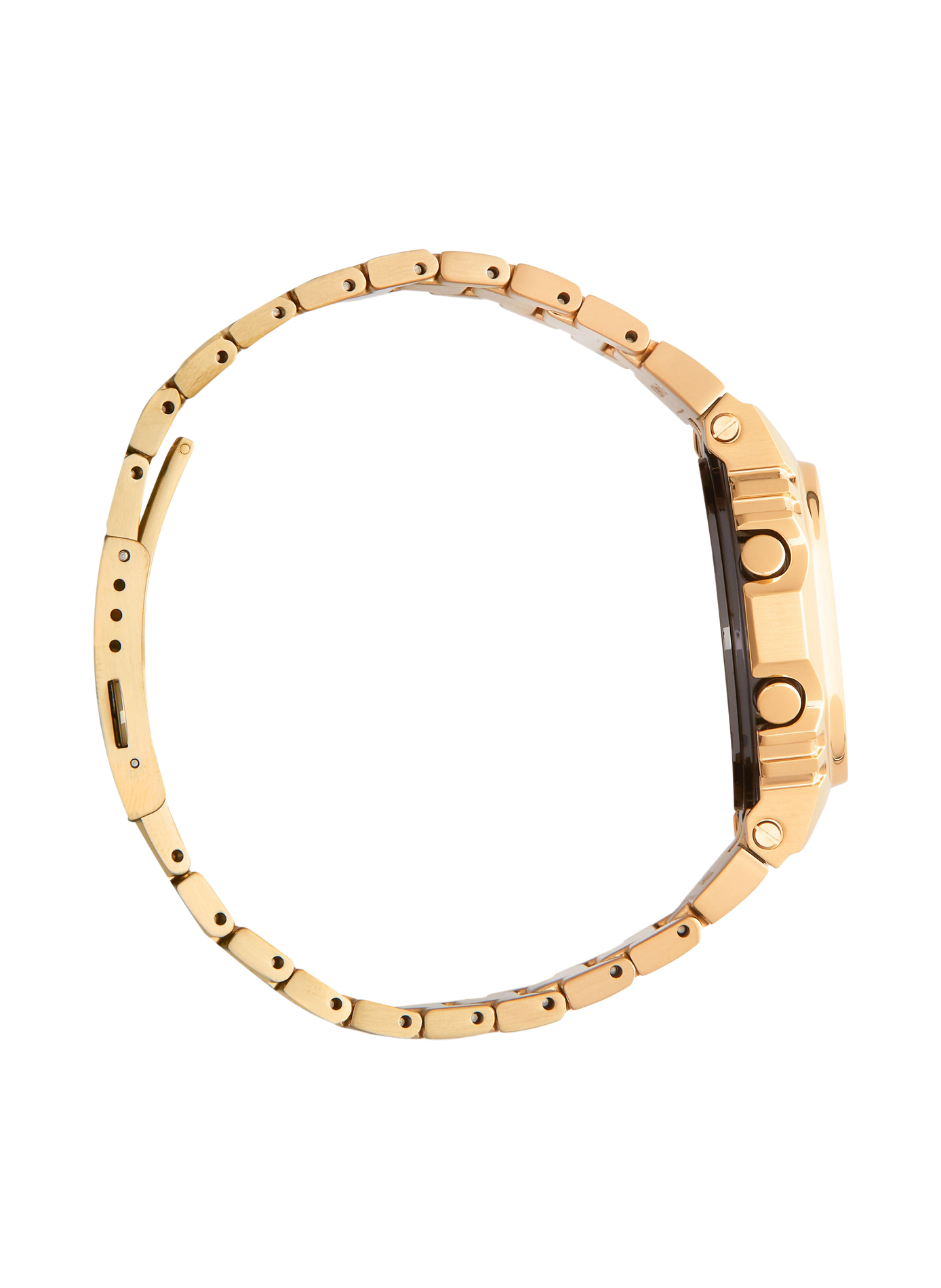 Montre quartz en acier Doré