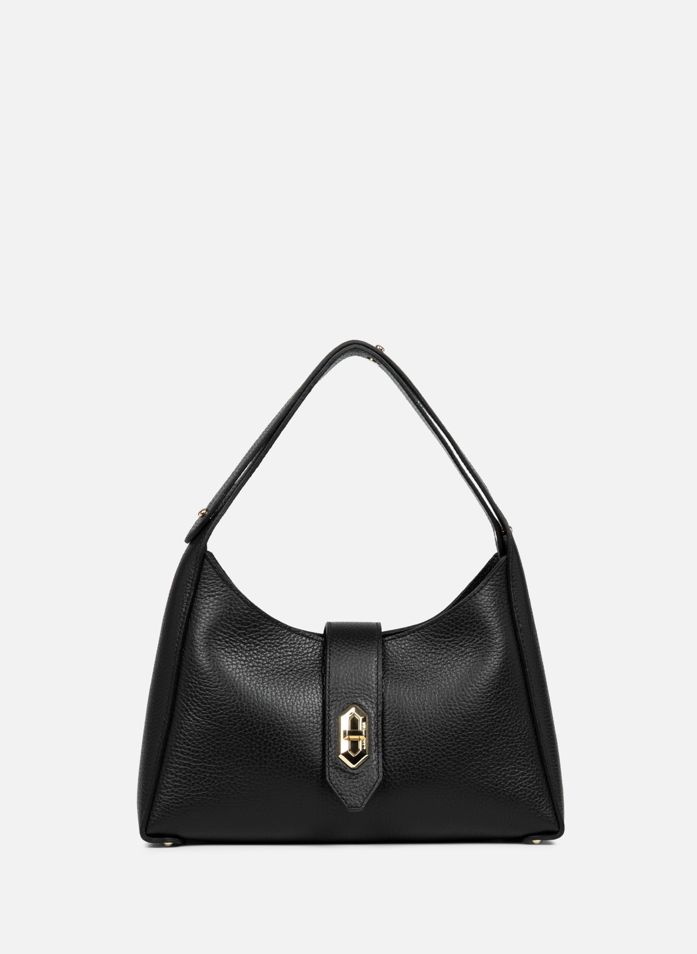 Hobo bag - Top Double  Noir - in - nude