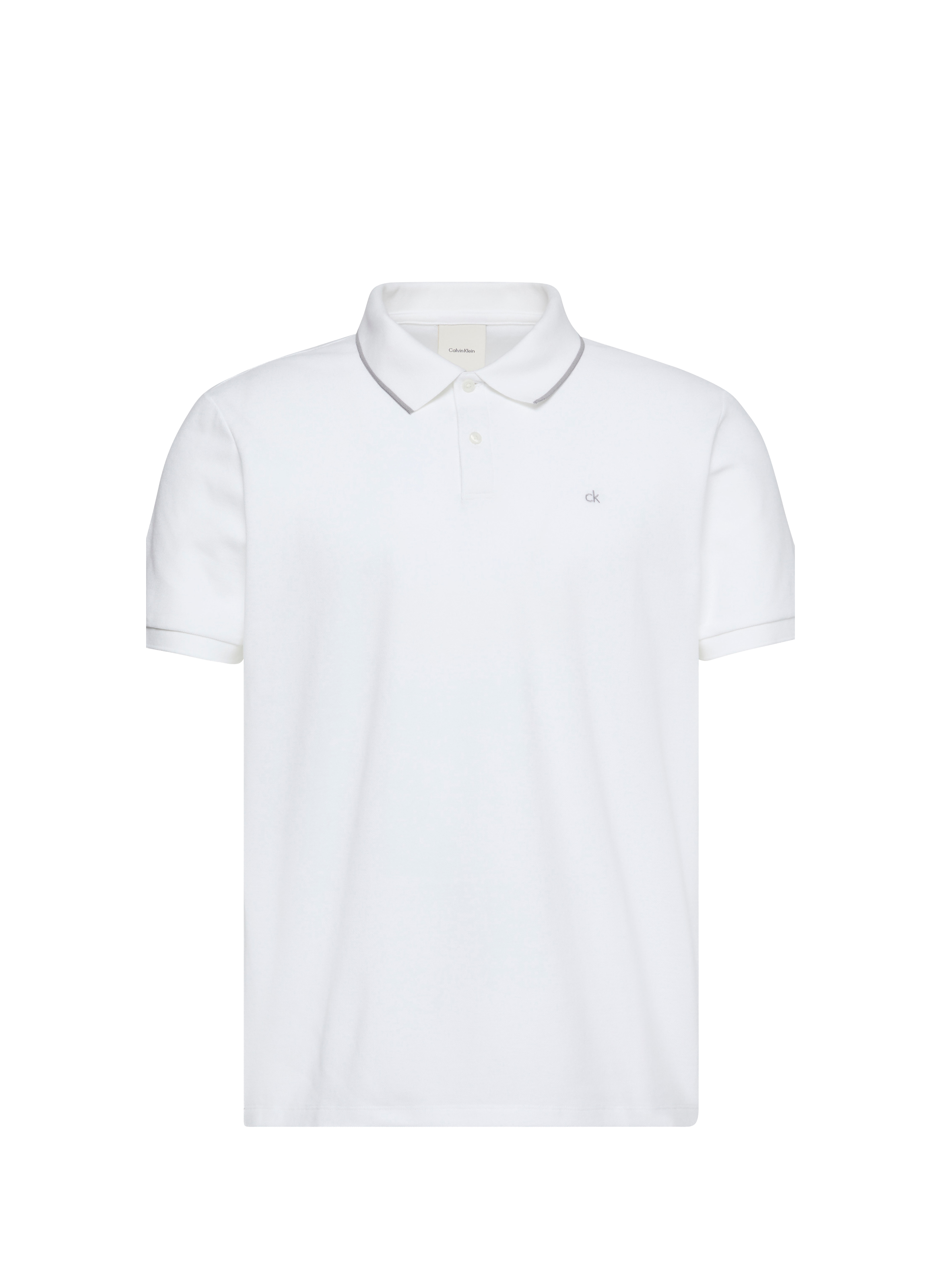 Short-sleeved cotton polo shirt CALVIN KLEIN White