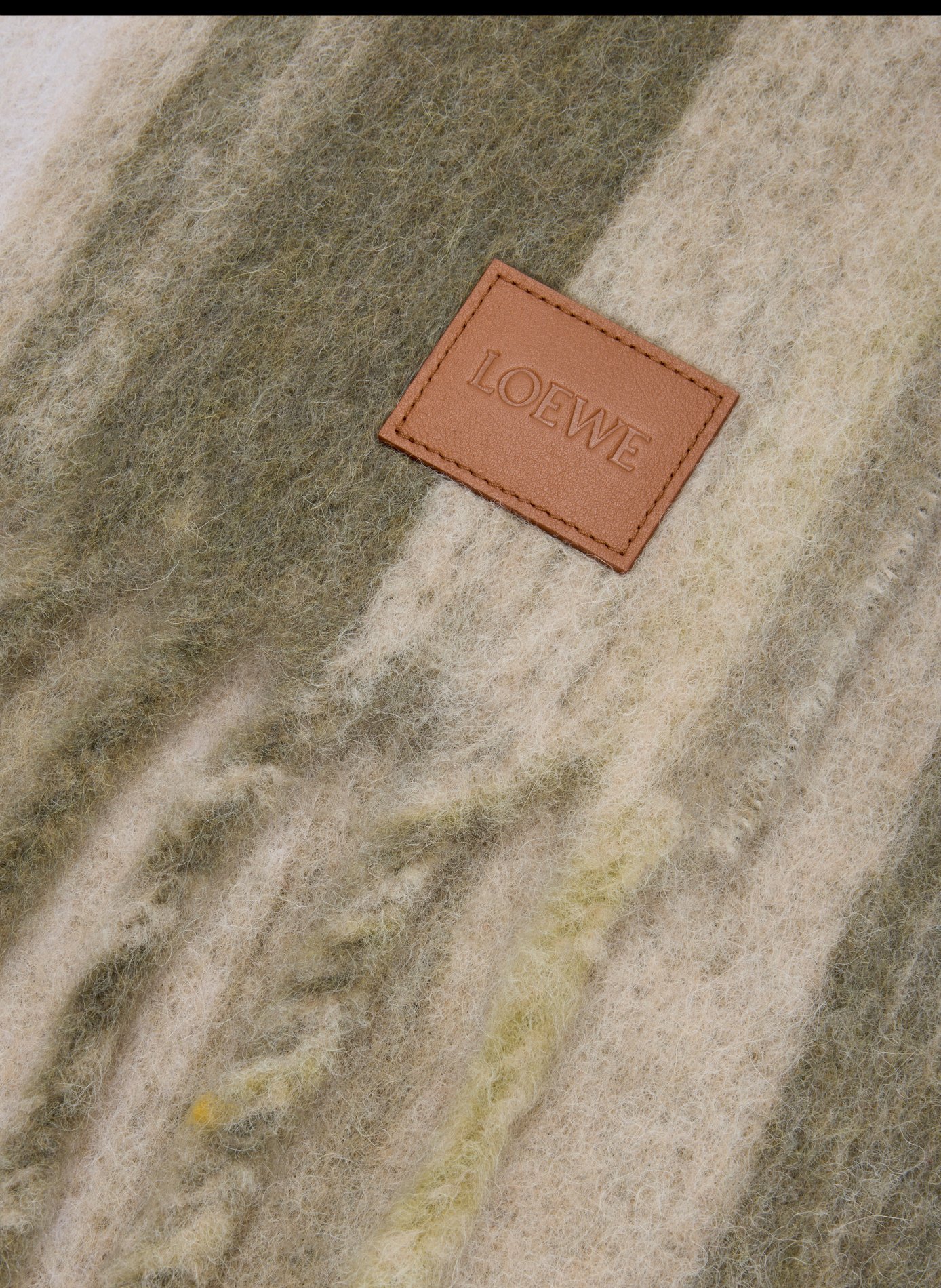 Scarf in striped alpaca and wool blend LOEWE Multicolour