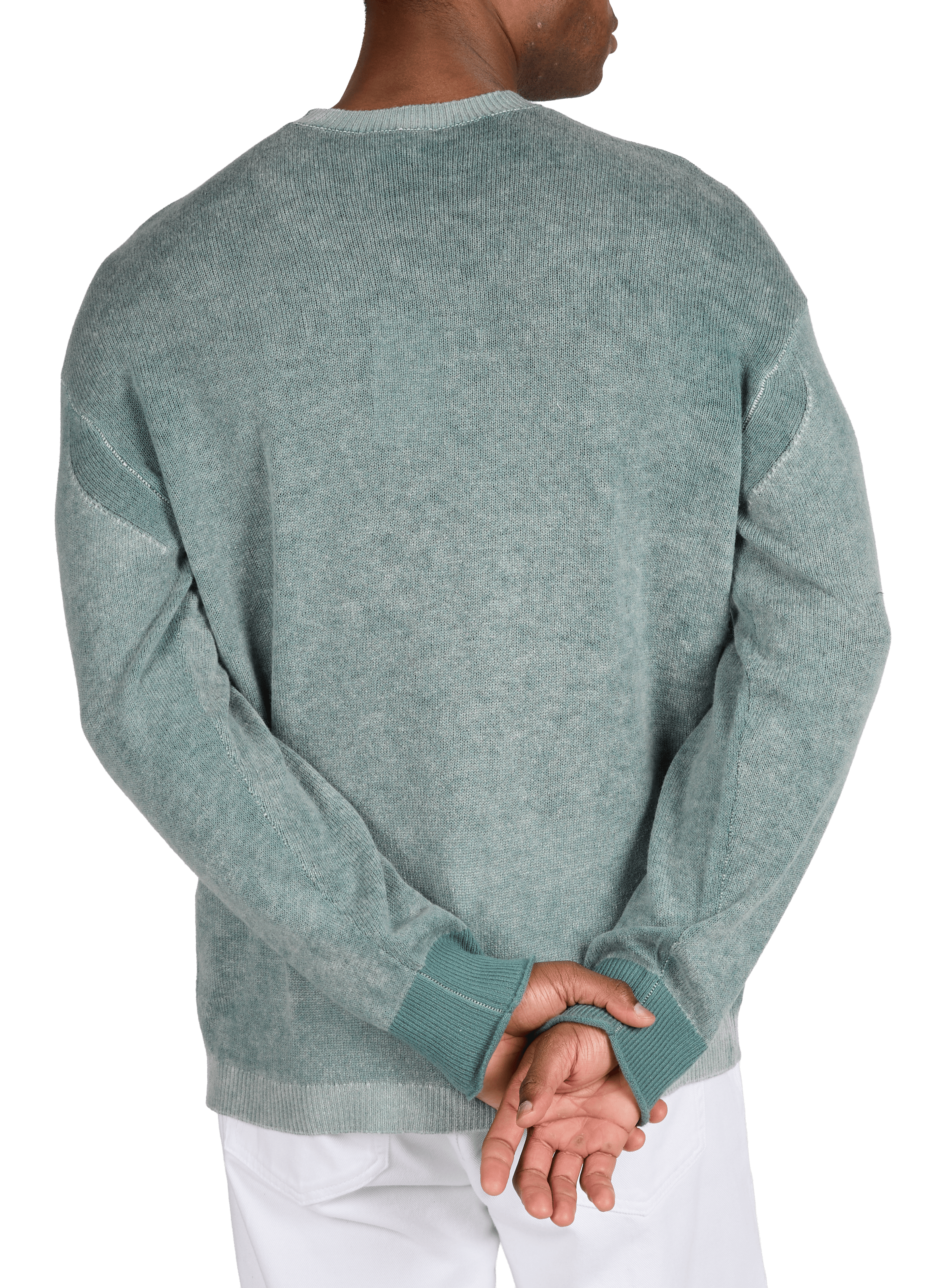 Pull en laine vierge et cachemire EMPORIO ARMANI Bleu