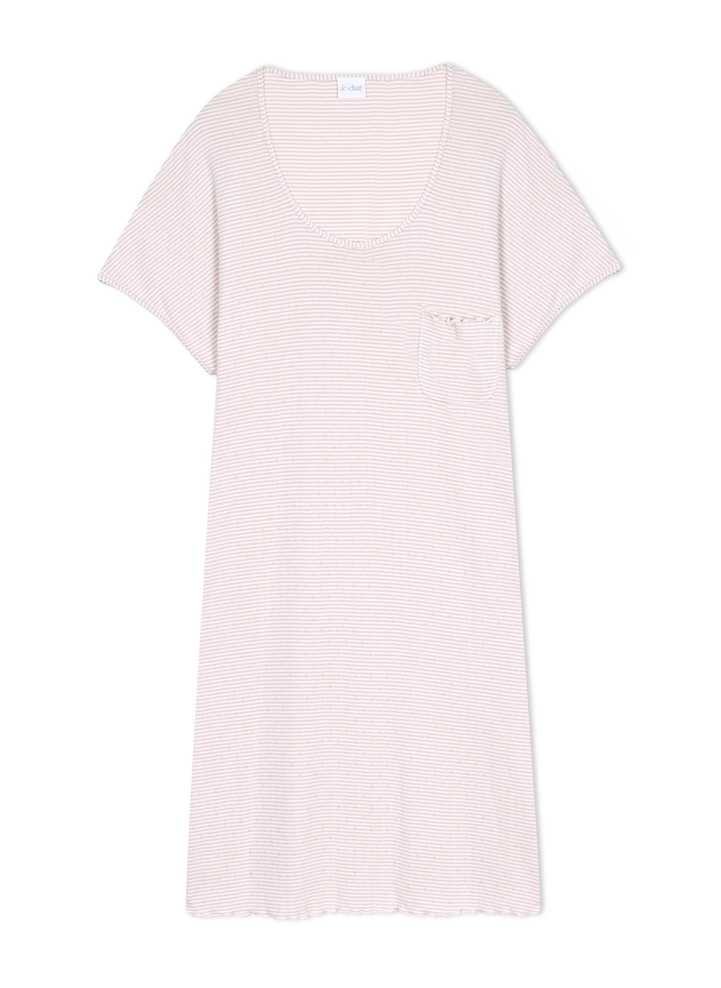 Chemise de nuit en coton matcha 201 LE CHAT Multicolore