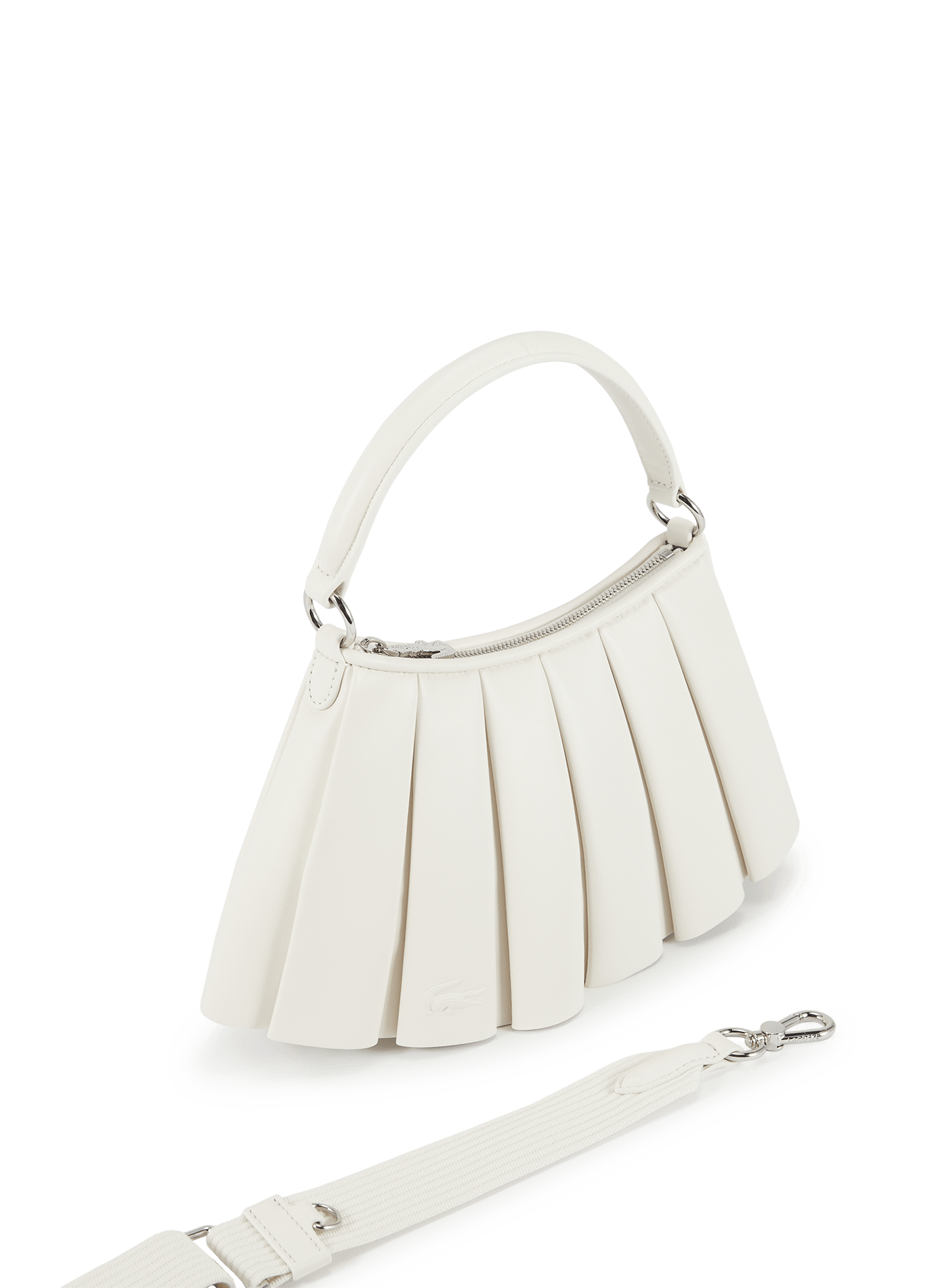 Small Lenglen leather bag LACOSTE Orange