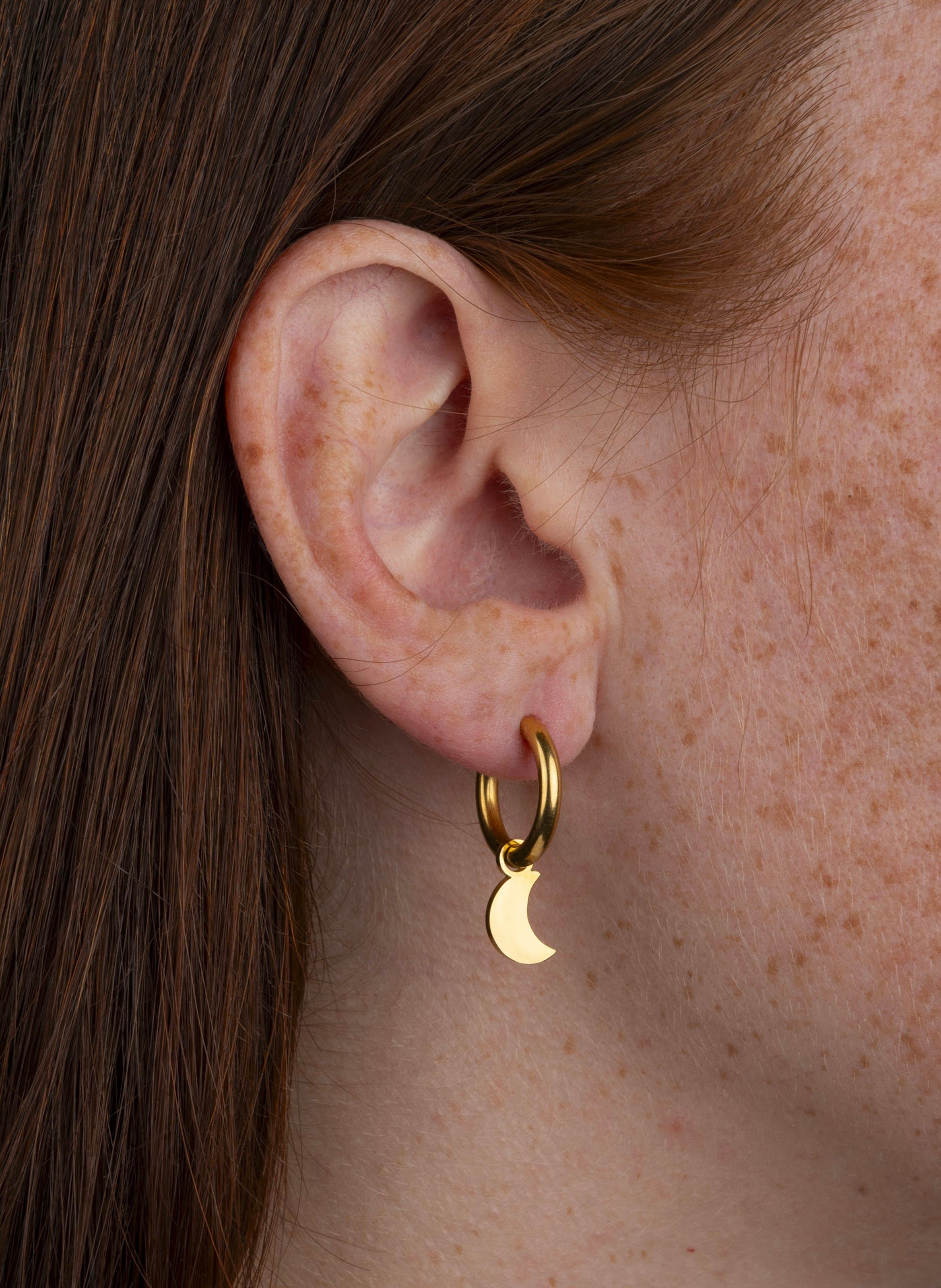 Boucles d'oreille en acier inoxydable doré KURAGE GINZA Doré